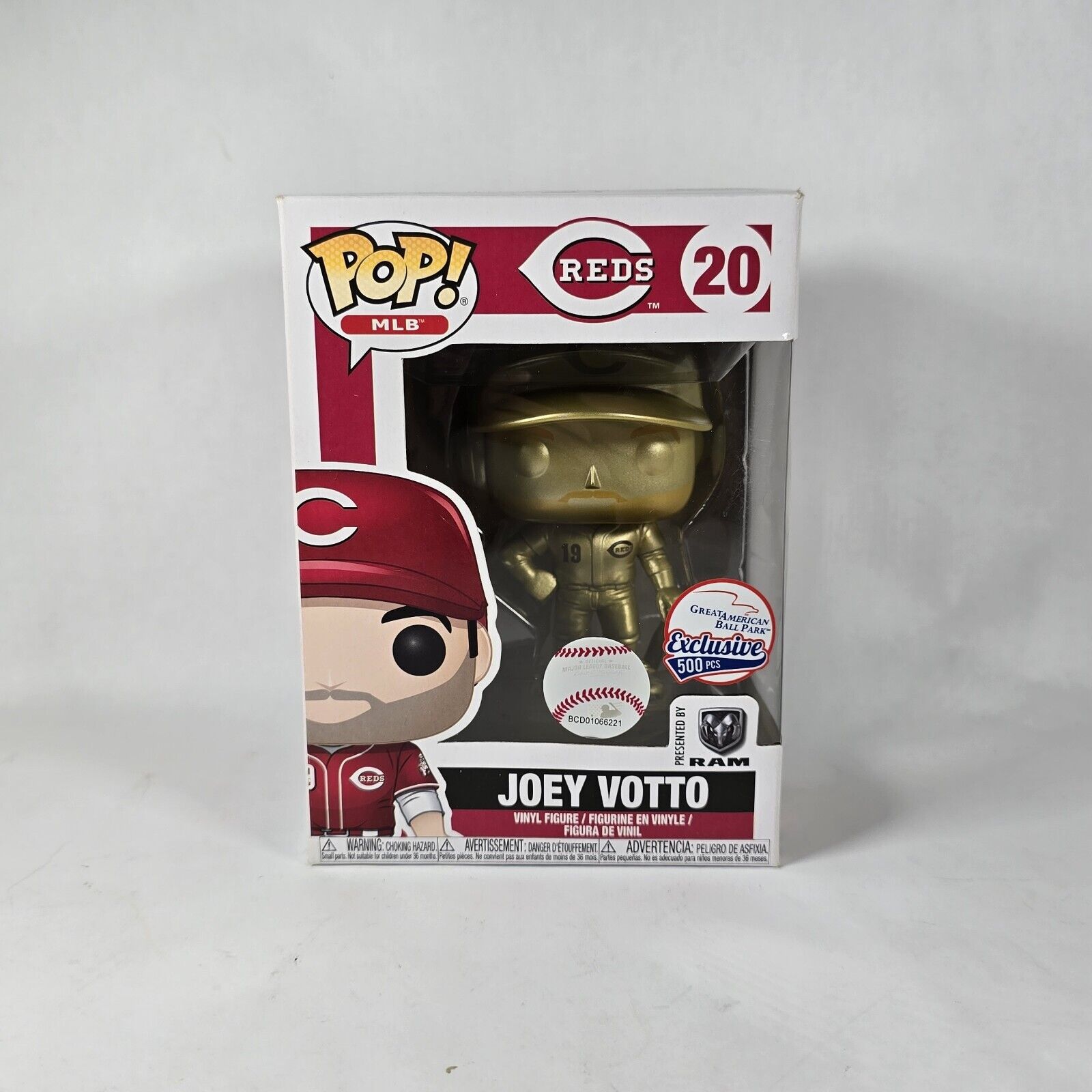 Funko POP 20, JOEY VOTTO GOLD, Great American Ballpark Exclusive 2018 MLB Reds