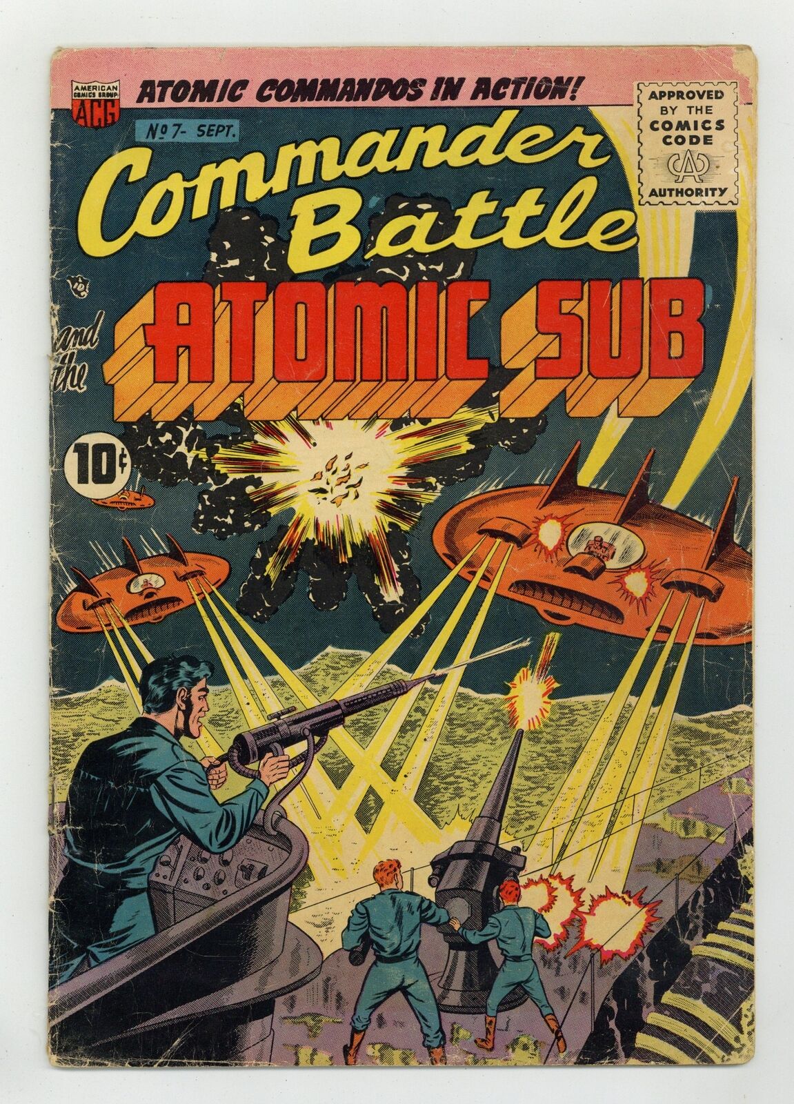 Commander Battle and the Atomic Sub #7 GD+ 2.5 1955