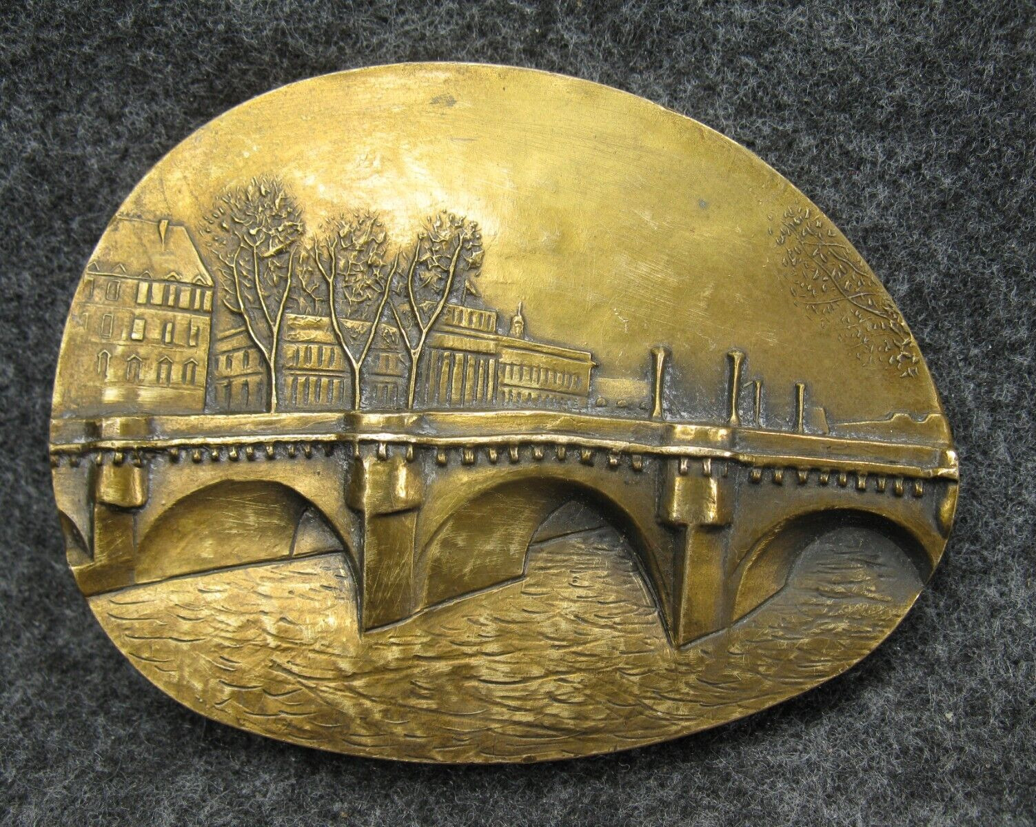 Jacques Birr French Bronze Medal Au Coer De Paris Arts & Culture Dbl Sided RARE