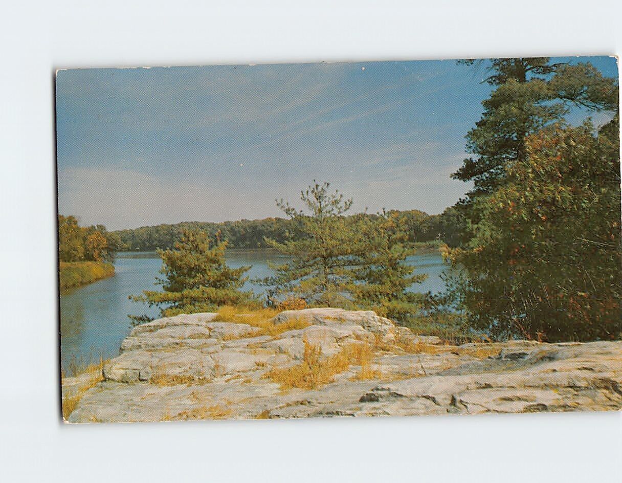 Postcard Rock River The Hudson Of The West Illinois USA