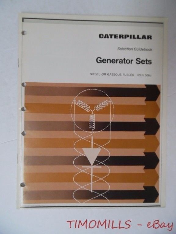 1969 Caterpillar Section Guidebook Catalog Diesel Gaseous Generator Sets Vintage