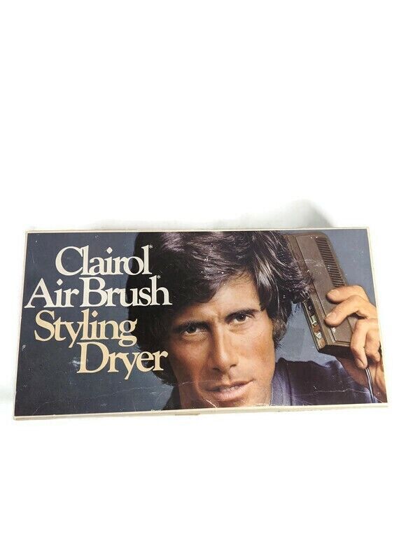 Vintage 1971 Men\'s Clairol Air Brush Styling Dryer original Box & Paperwork