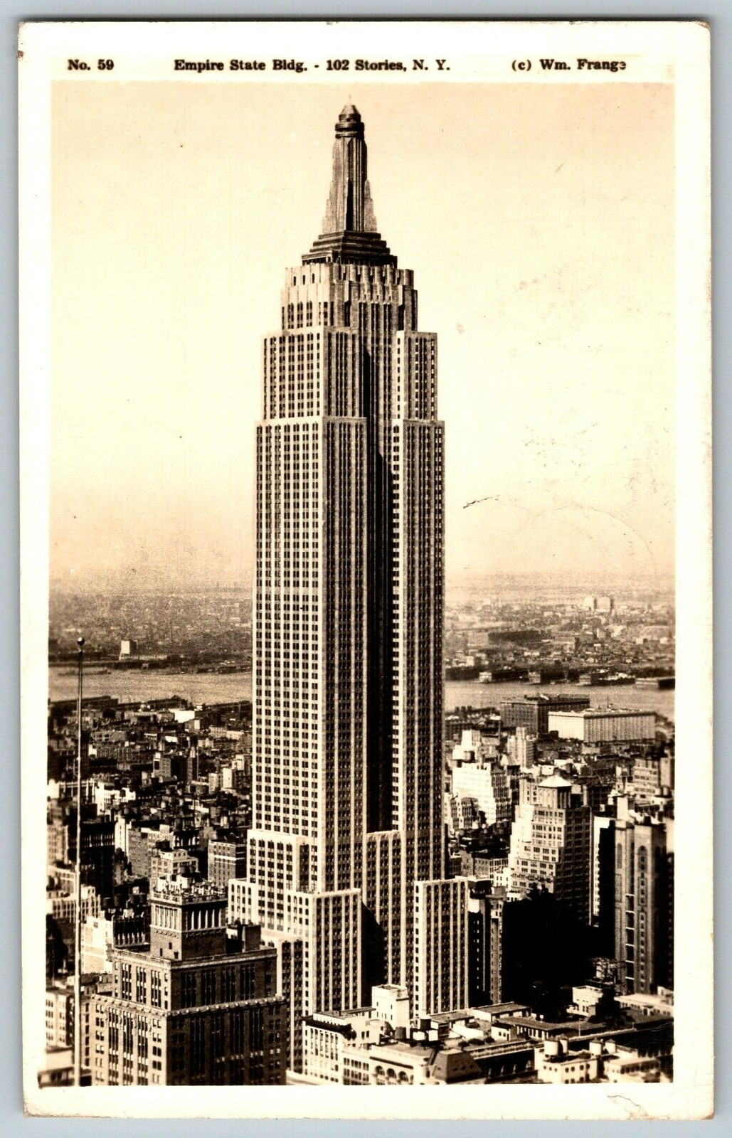 RPPC Vintage Postcard - New York - Empire State Building - Real Photo - Posted