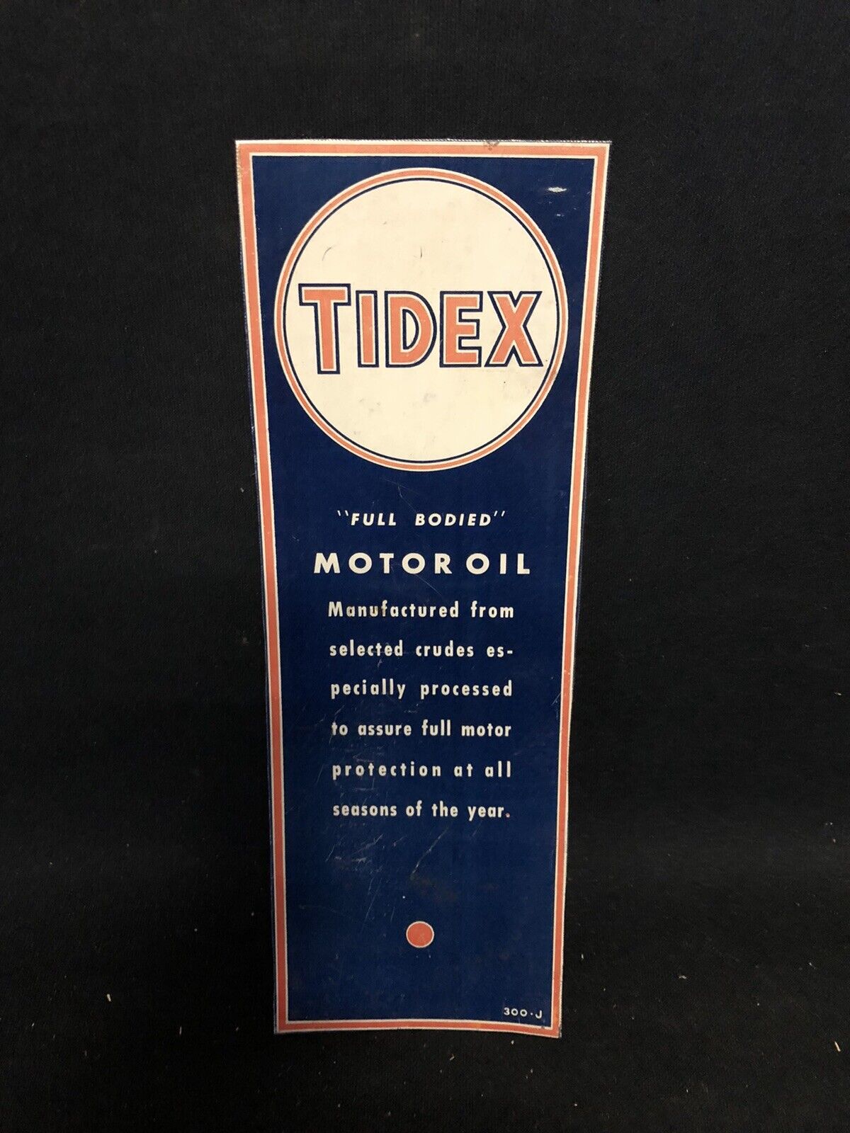 1950’s 9 1/2” Tidex Oil Door Push Sign