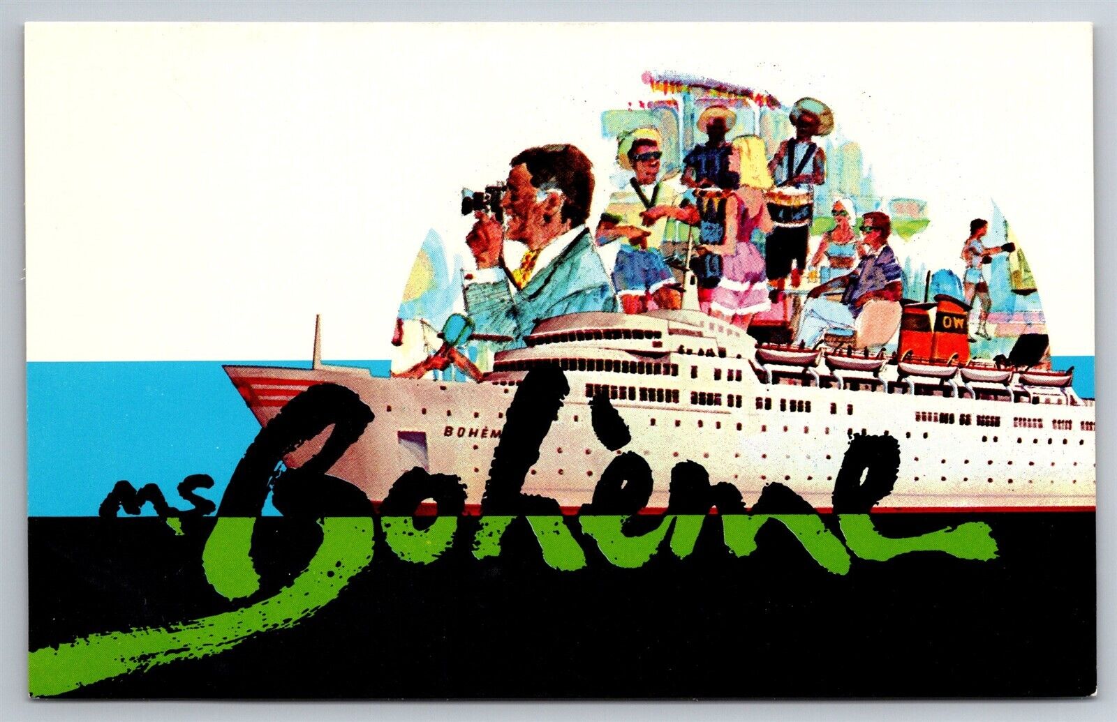 M/S Boheme Commodore Cruise Line Caribbean Cruises Miami FL C1939 Postcard G4