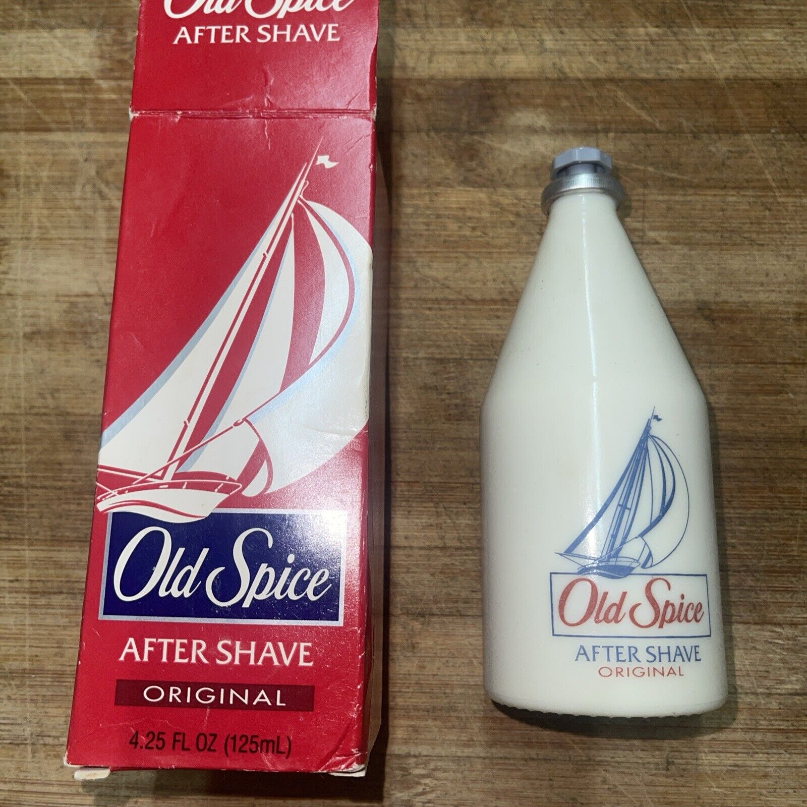 Vintage Old Spice Aftershave 1980 New Old Stock In Original Box 4.25 oz