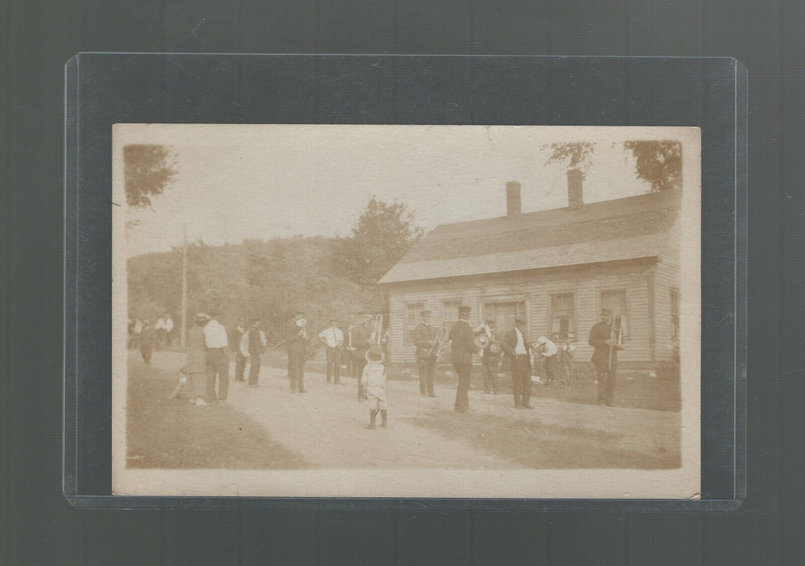 RPPC Chester Vermont Marching Band and Residents Mingle Windsor County 1900
