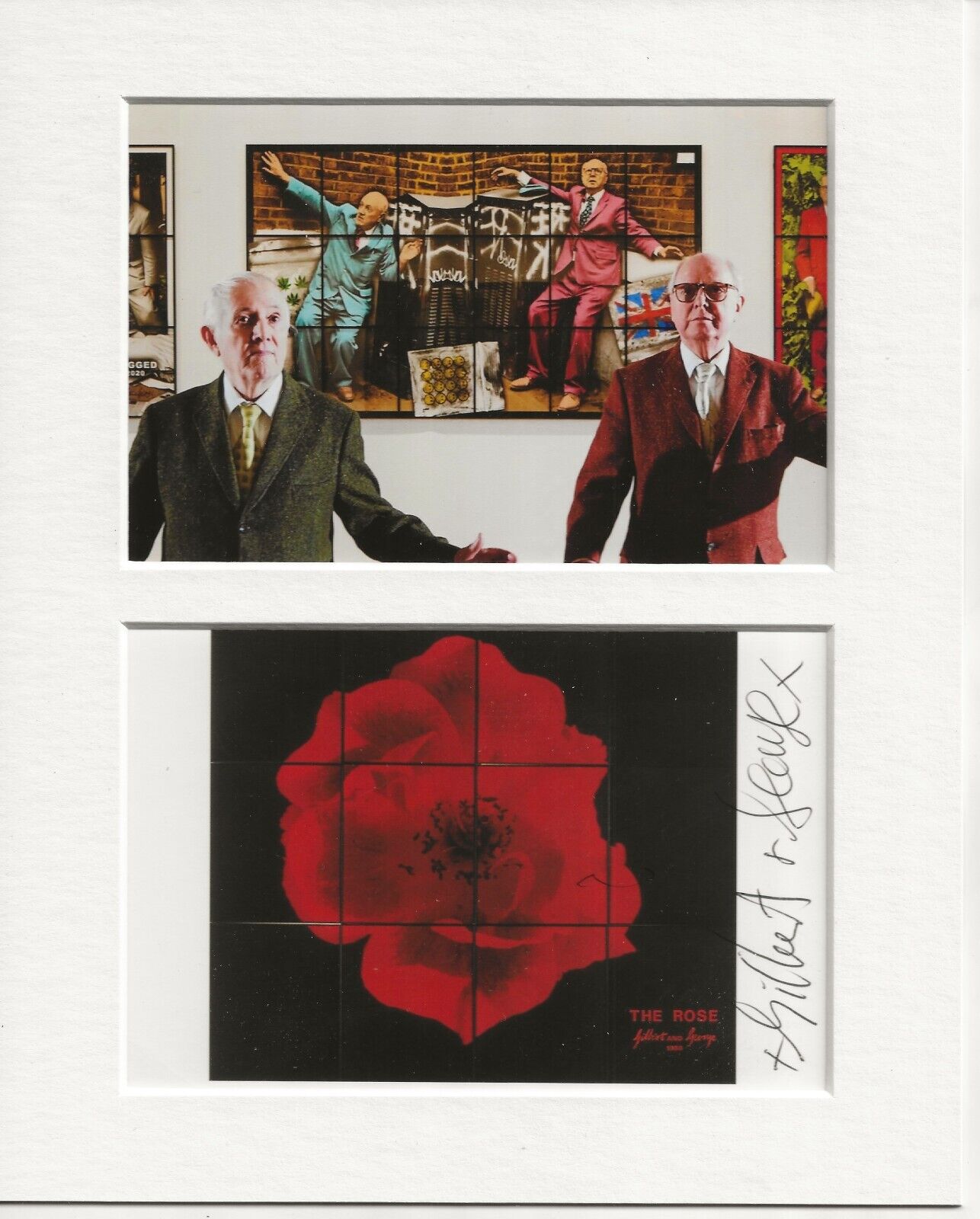 Gilbert and George art signed genuine authentic autograph signature AFTAL 73 COA