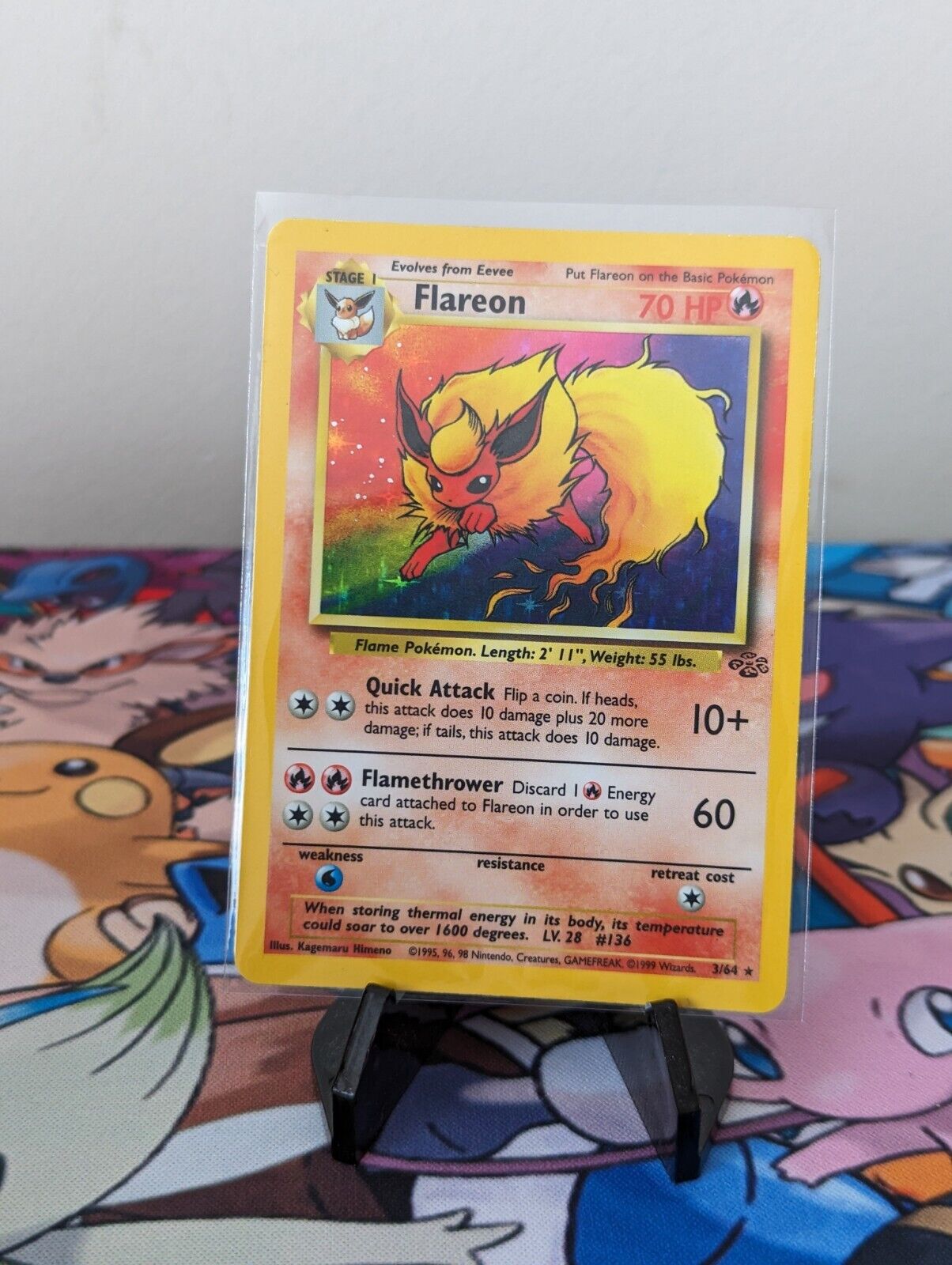 Pokémon TCG Flareon Jungle 3/64 Holo Unlimited Holo Rare