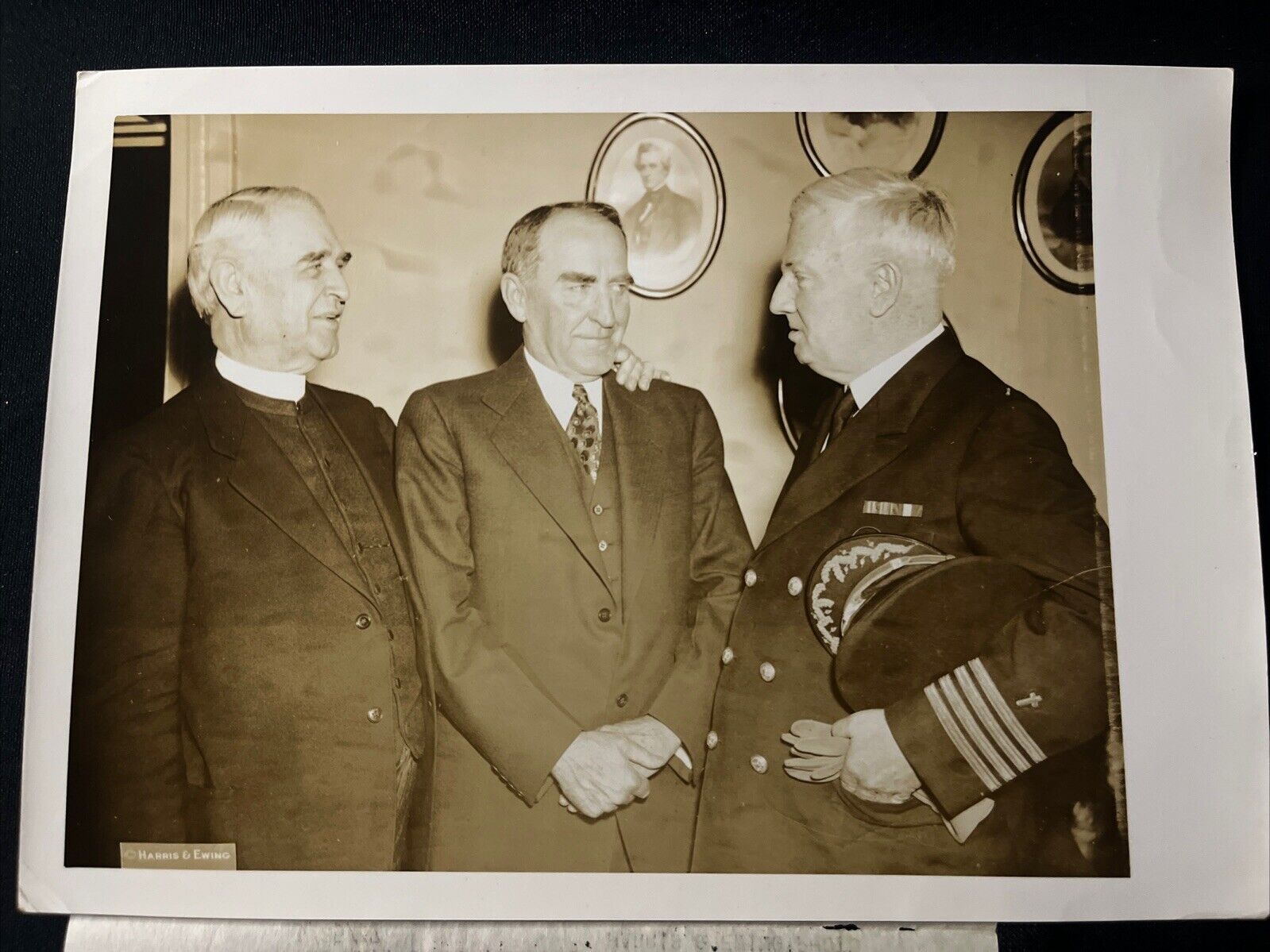 1937 Navy chaplain Edward Duff Congress William Bankhead Type 1 Press Photo