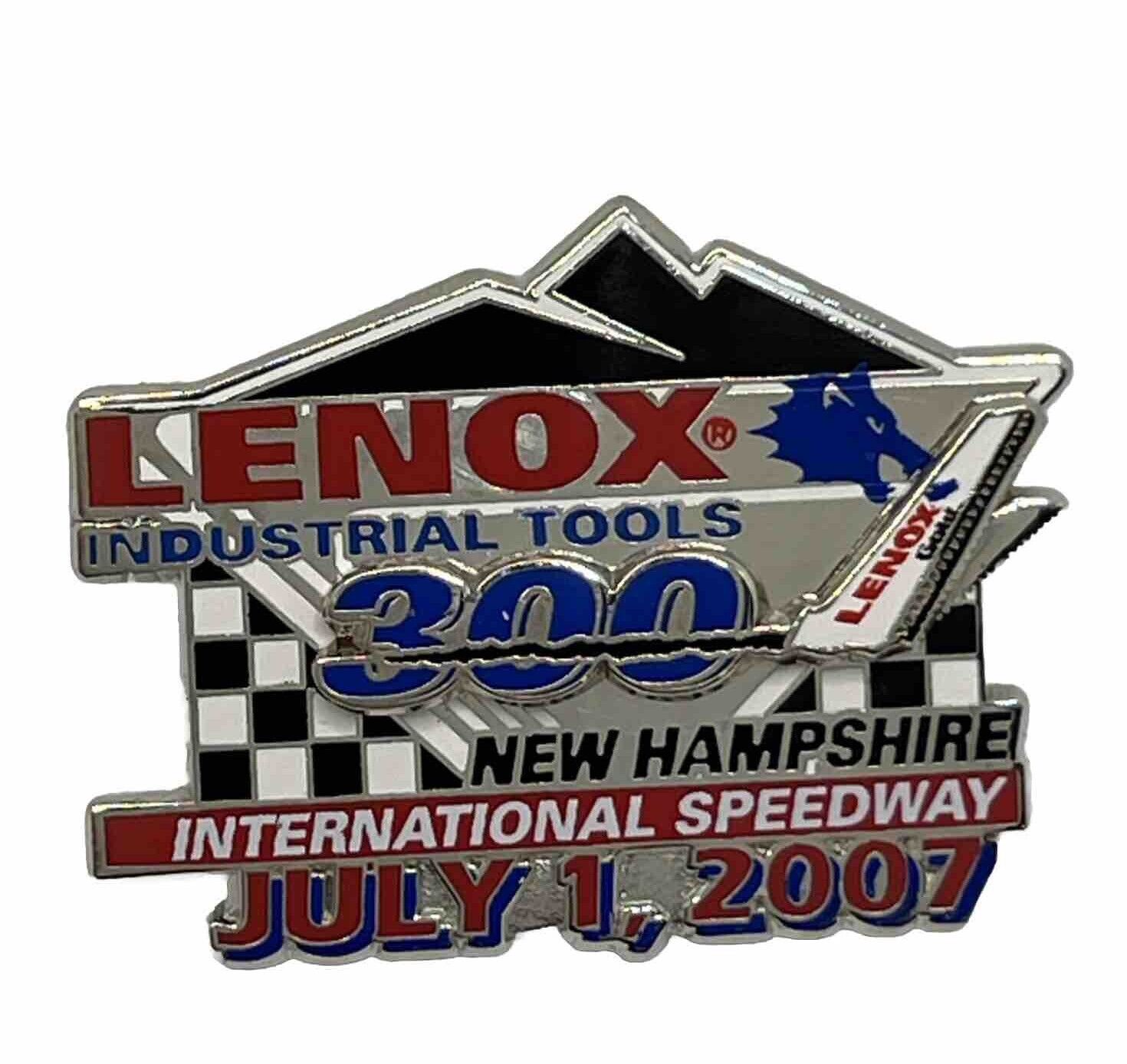 2007 Lenox Tools 300 Loudon New Hampshire NASCAR Racing Enamel Lapel Hat Pin