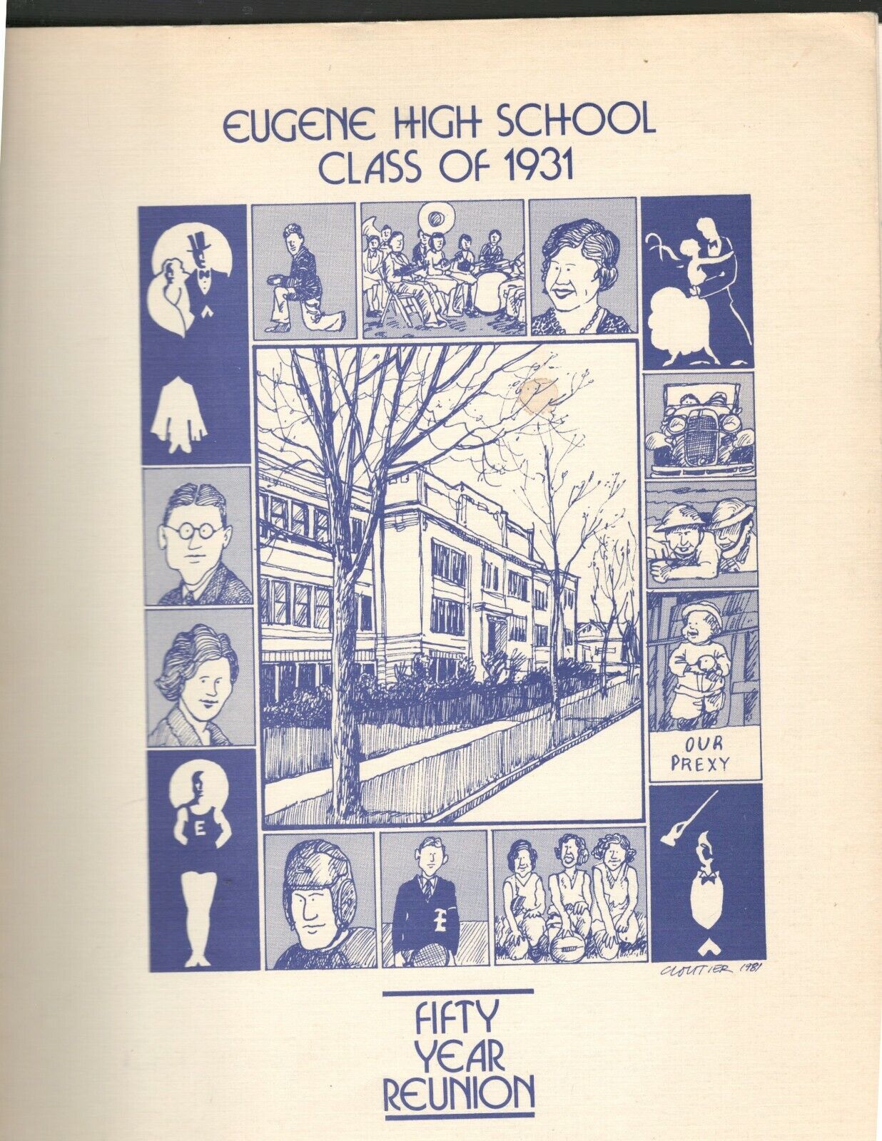 1931 Eugene High School Class Reunion Yearbook Eugene Oregon Amazing information