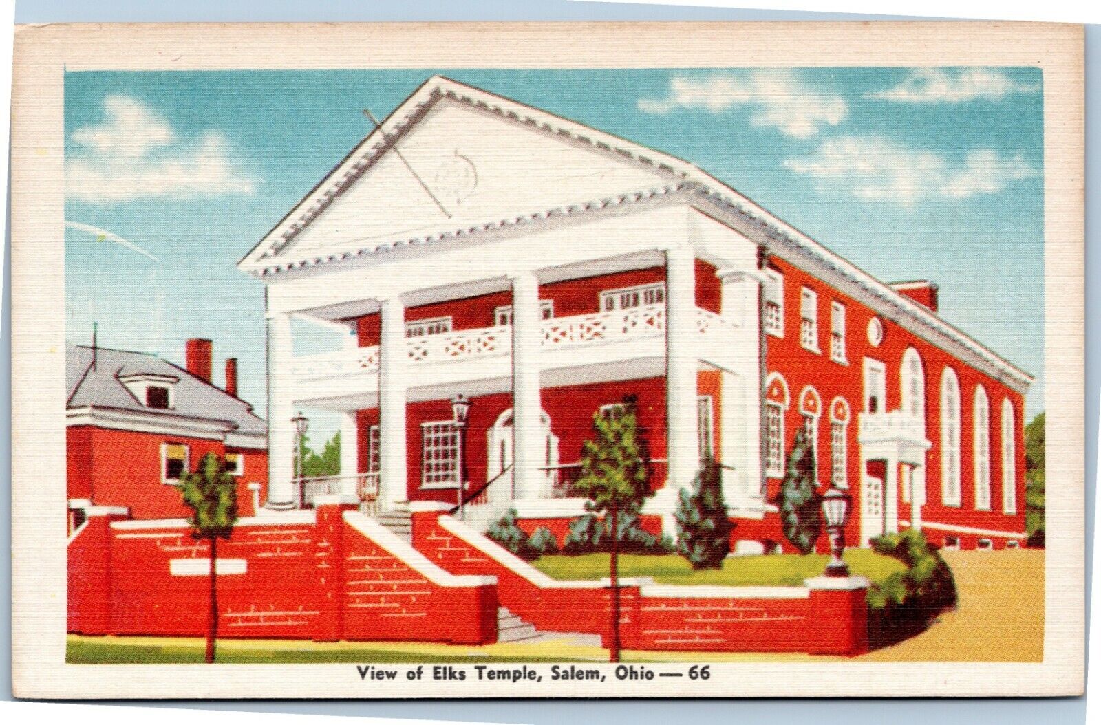 postcard Salem, Ohio - View of Elks Temple