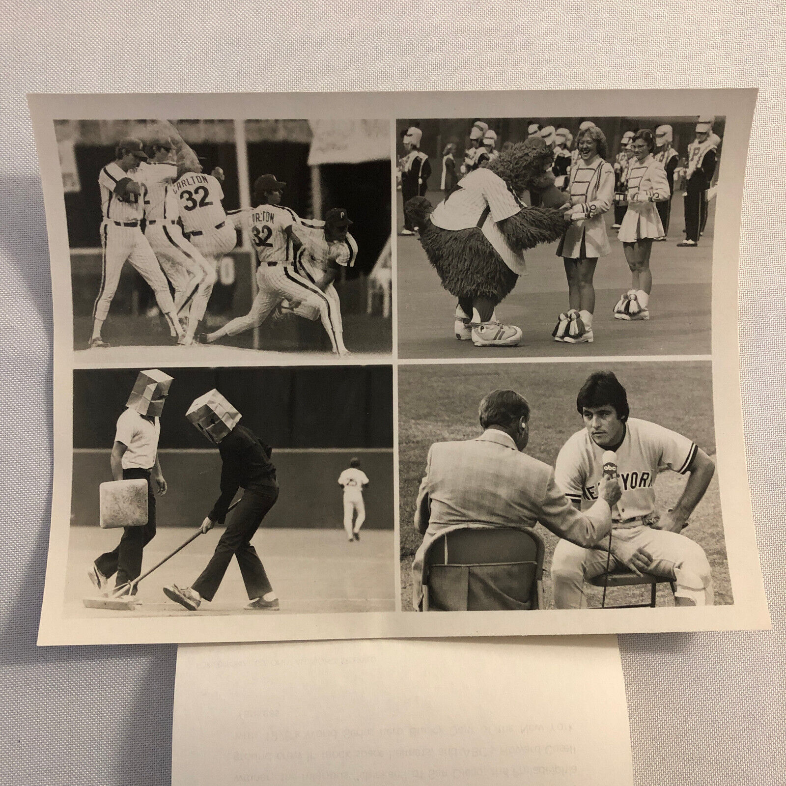 1979 Baseball Season Press Photograph Howard Cosell Bucky Dent Phillies +