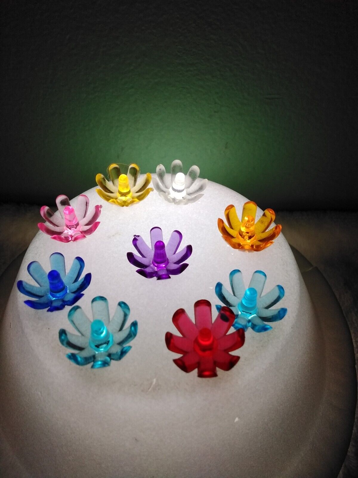 50 Asst Color Flower Blossom lights for Ceramic Christmas Trees-9 COLORS