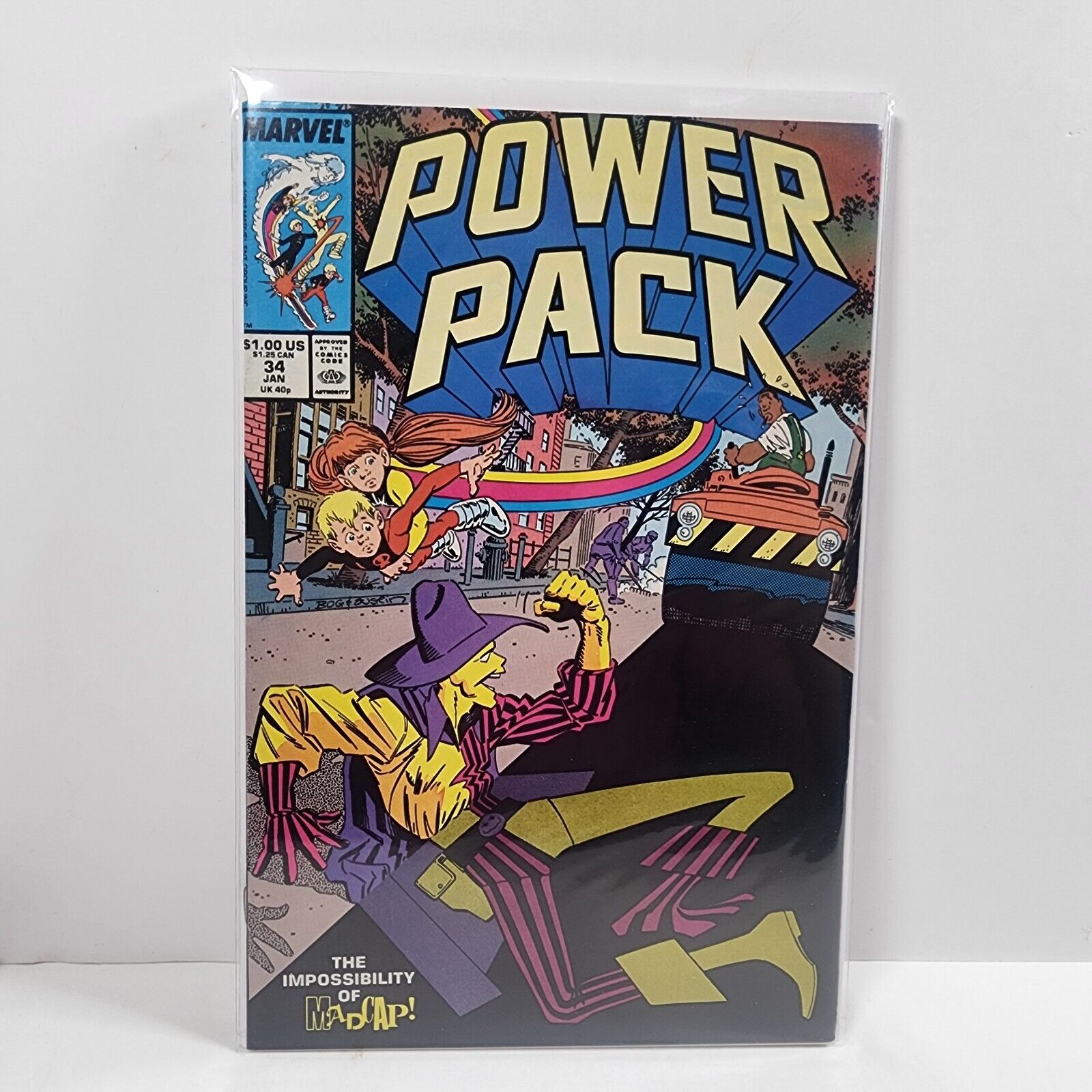 POWER PACK #34 The Impossibility Of MADCAP Marvel Comics 1988