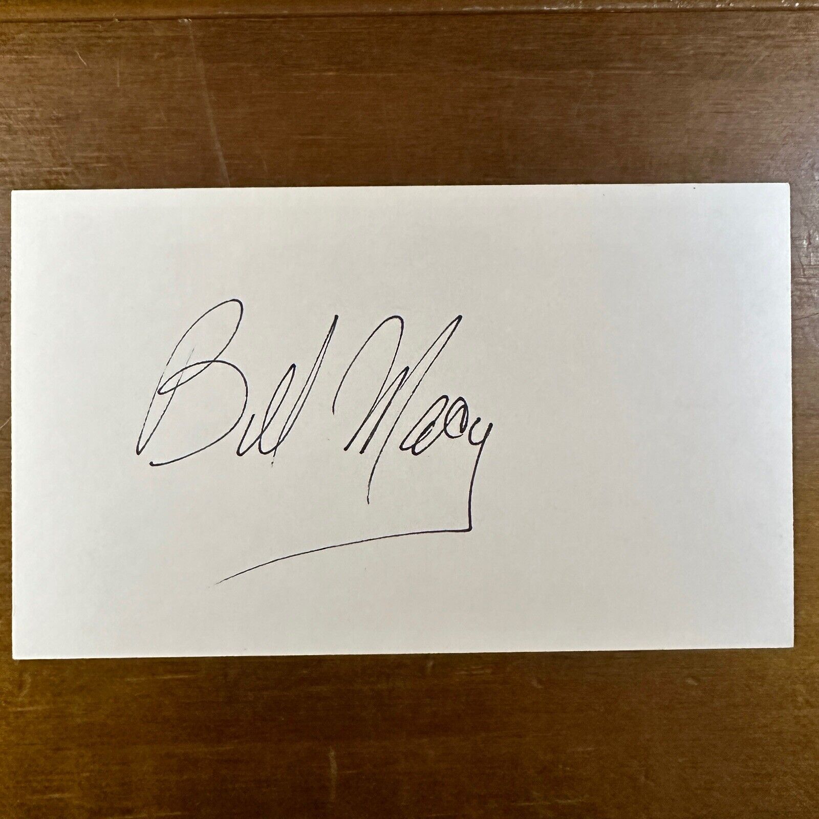 Bill Macy  Hand Signed 3x5 Index Card  Autograph