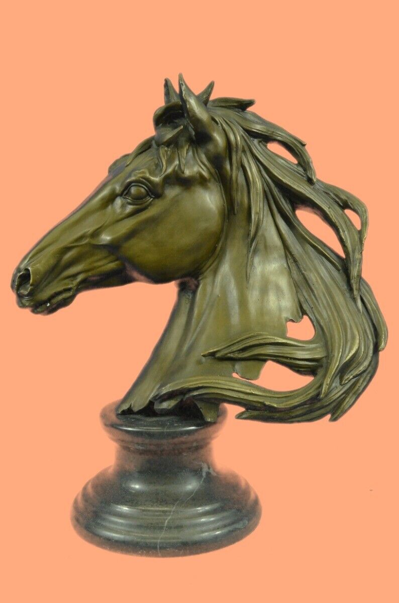 Extra Large Triple Crown Winner Horse Head Bust Sculpture Statue Bronze Decorati