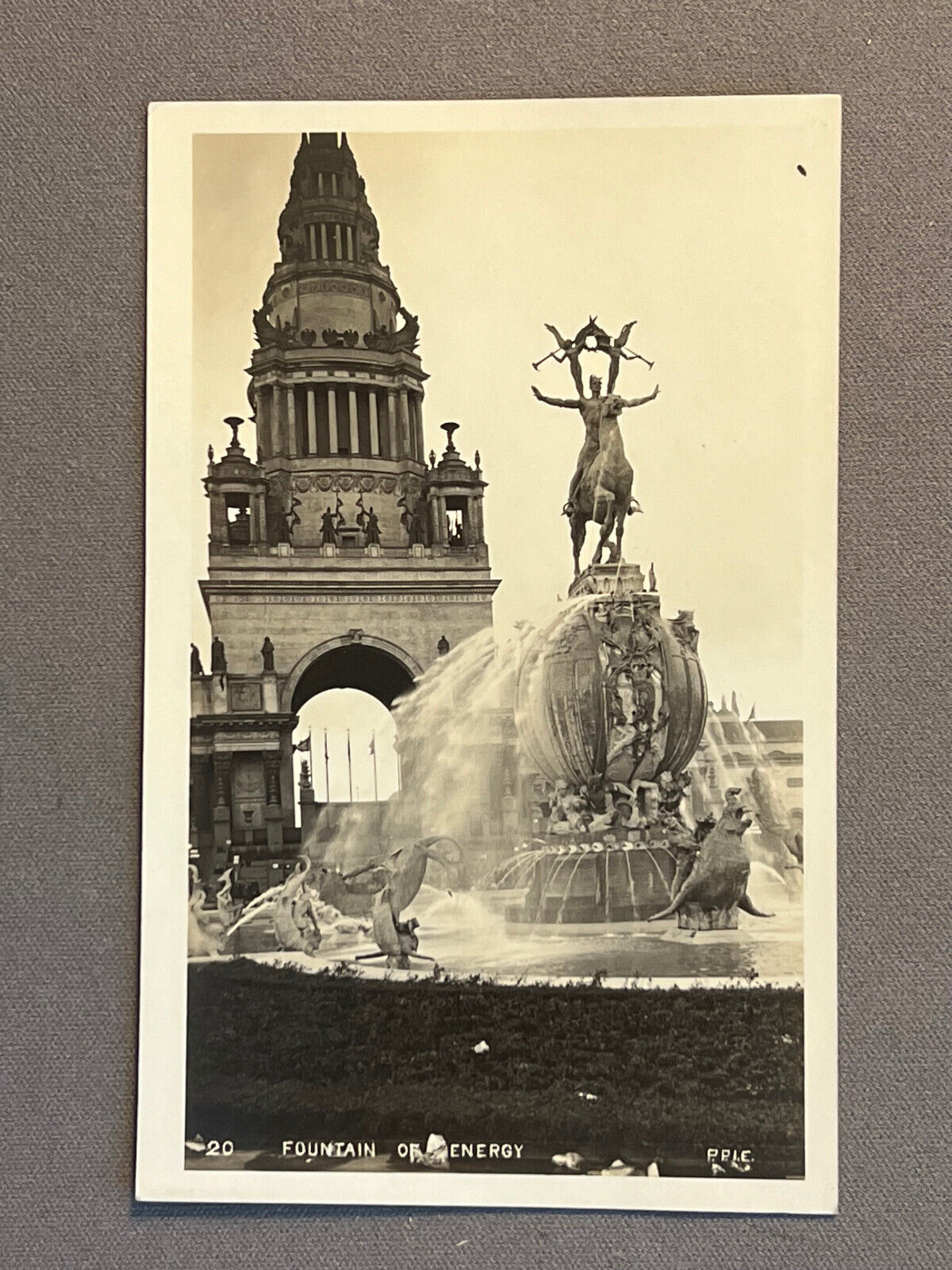 PPIE,  Pan Pacific Exposition, Fountain Of Energy, RPPC, 1915