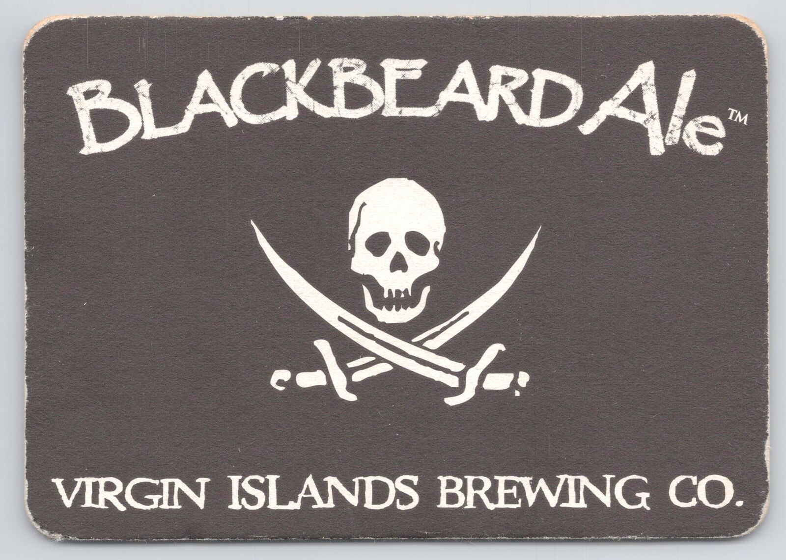 Mining-Factory~Virgin Islands Brewing Co~Blackbeard Ale Coaster~Vintage Postcard