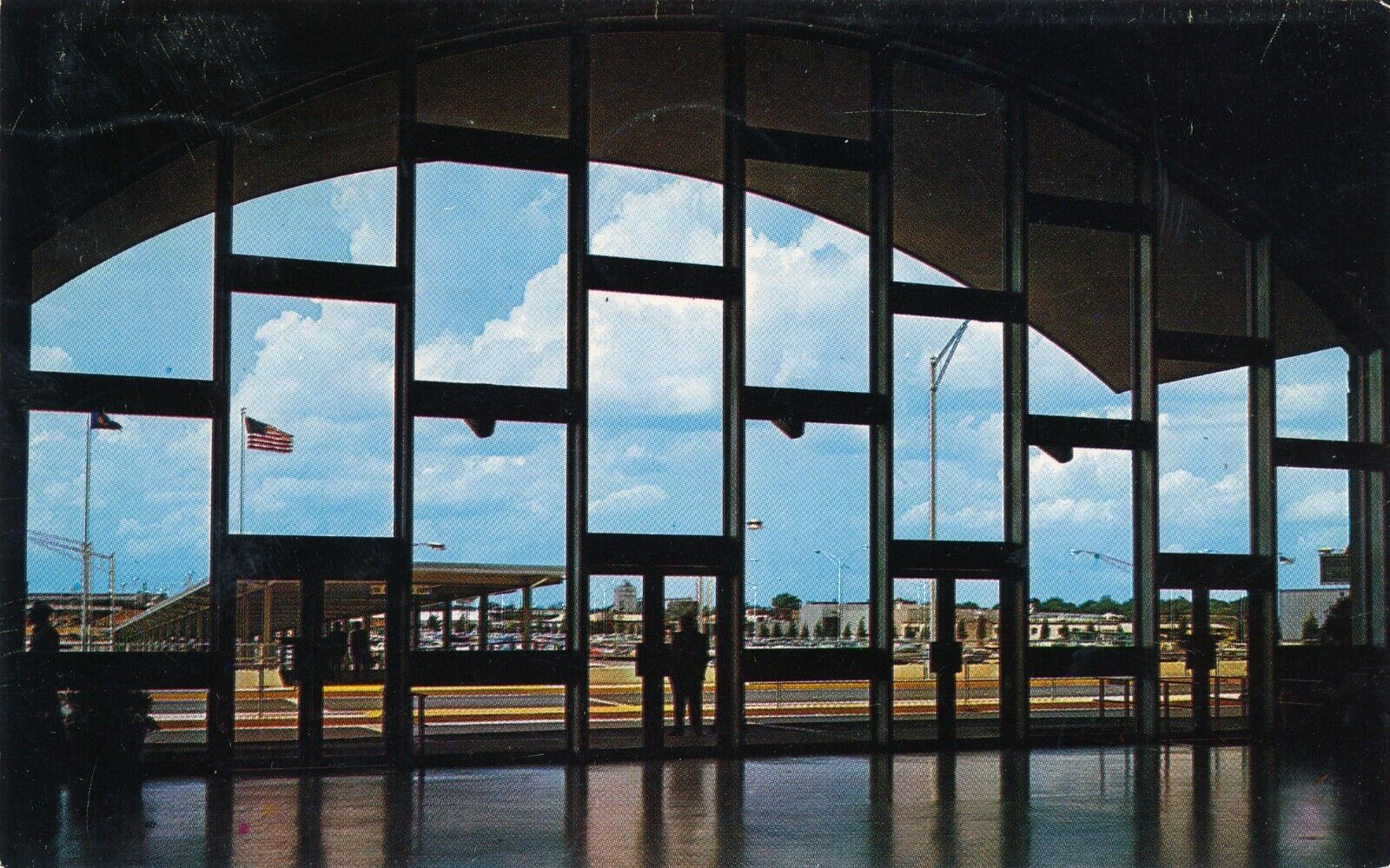 New Airport Terminal Main Entrance in Atlanta, Georgia 1961 posted postcard