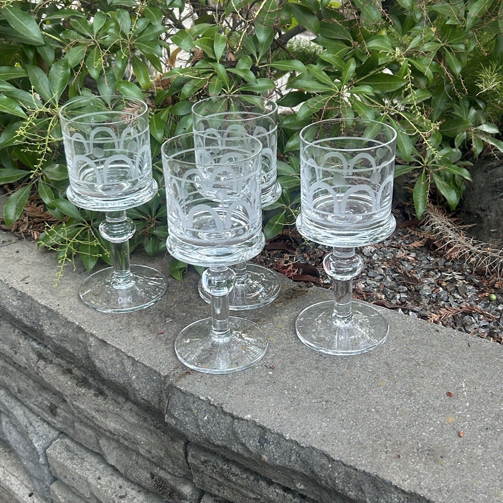 Kosta Boda Vintage Husar Water Wine Goblet Glasses Set of 4
