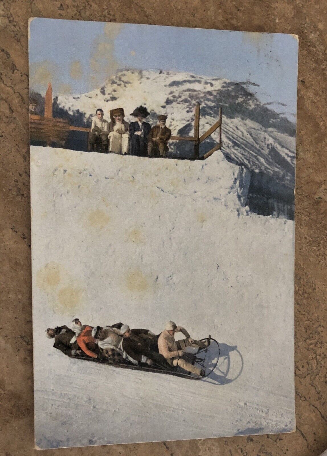 1911 Postcard: BOBSLED (Bobsleigh Rennen): Winter Sports