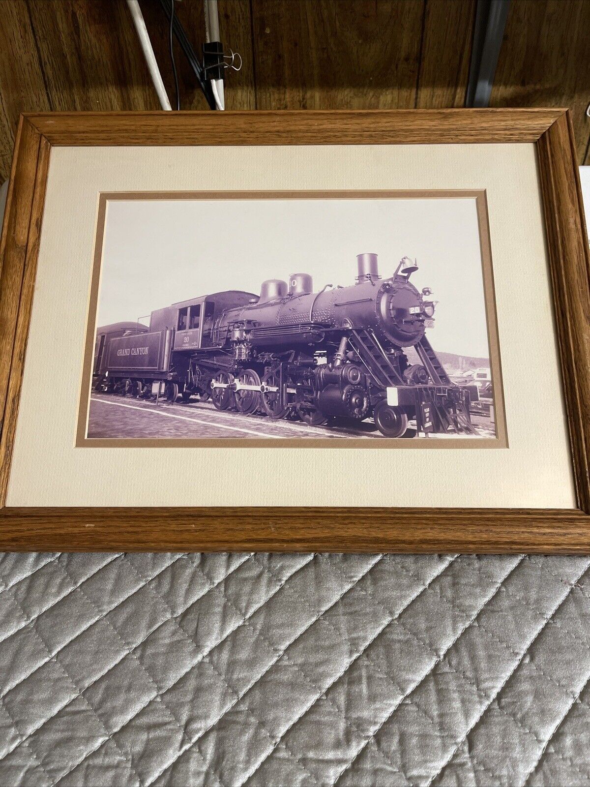 Vintage Grand Canyon Railroad Train Framed  Excellent Condition