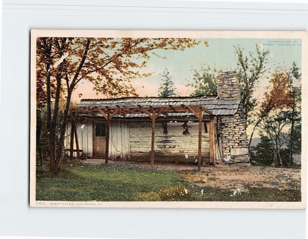 Postcard Boone's Cabin High Bridge Kentucky USA