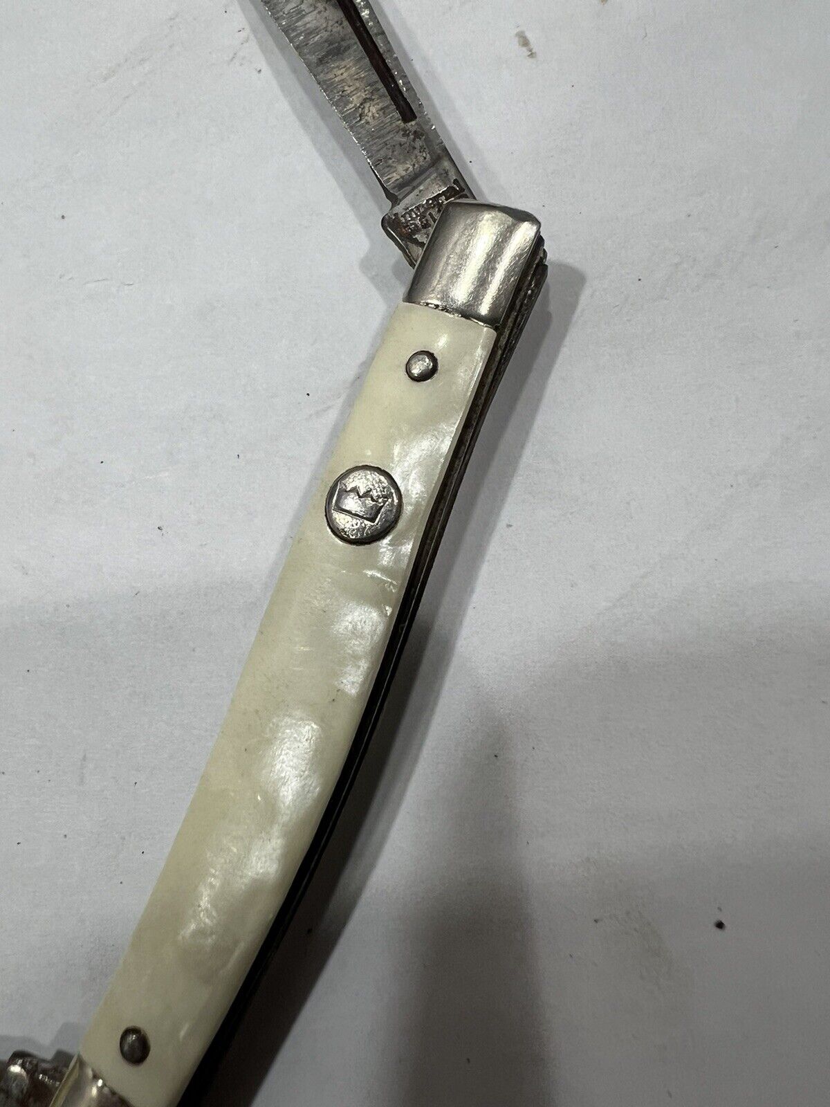 1950’s Imperial W/ Crown Mother If Pearl Pocket Knife 
