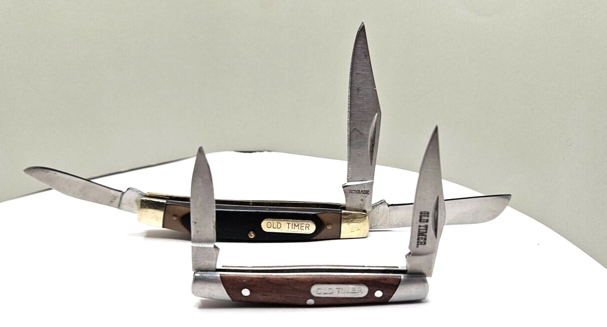 TWO Schrade Old Timer -  Middleman 34OT - 1130049- Pocket Knife