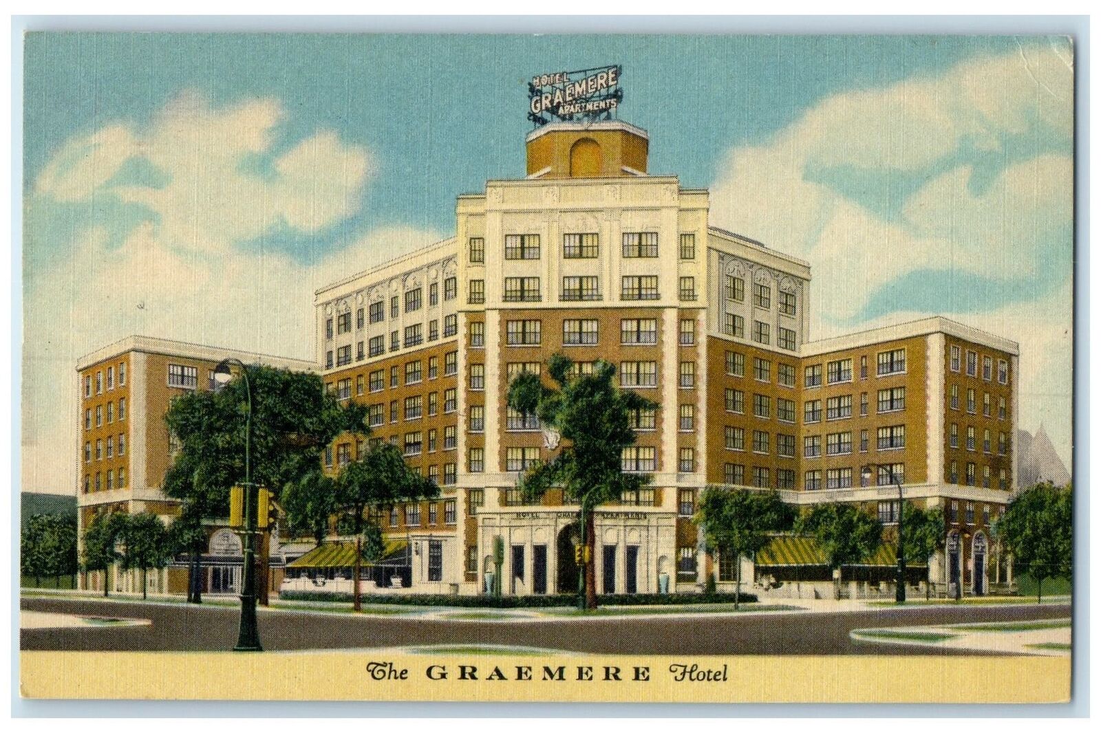 c1940's Chicago Illinois Graemere Hotel & Restaurant Building Tower IL Postcard