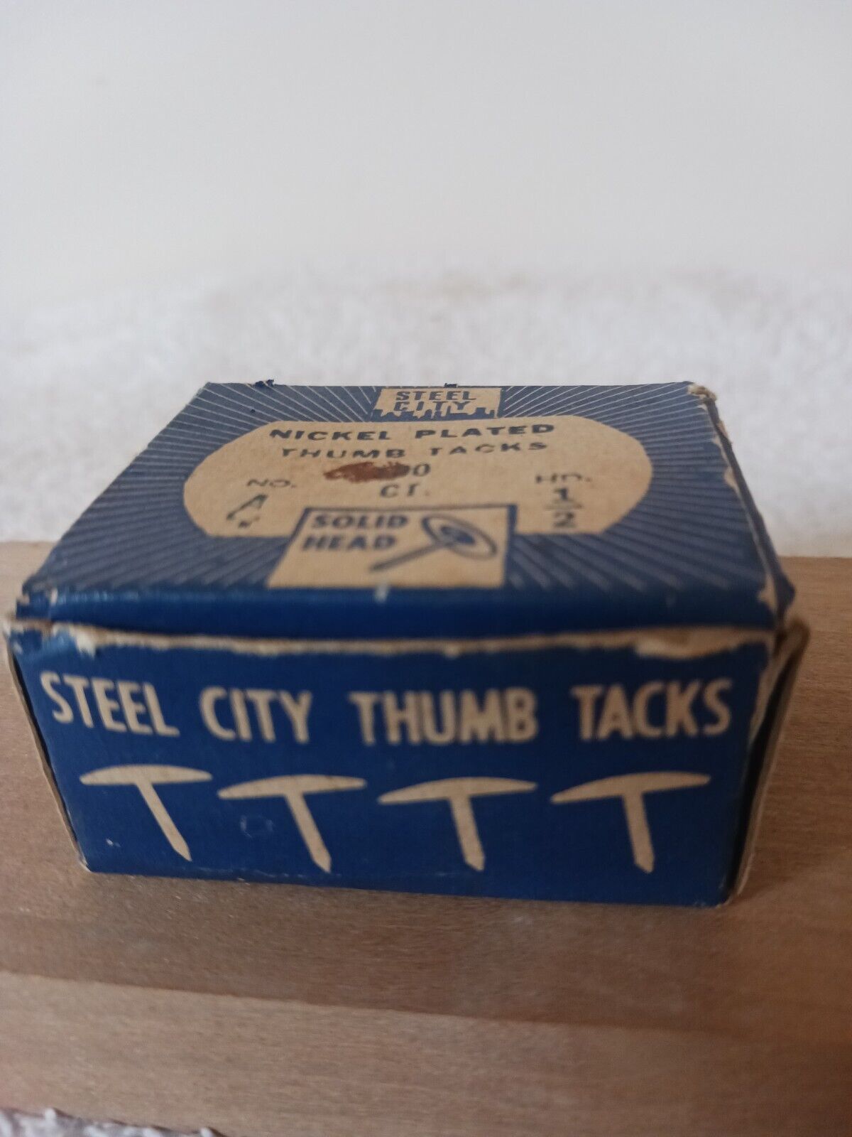 Vintage Thumb Tacks USA Steel City #4 1/2\