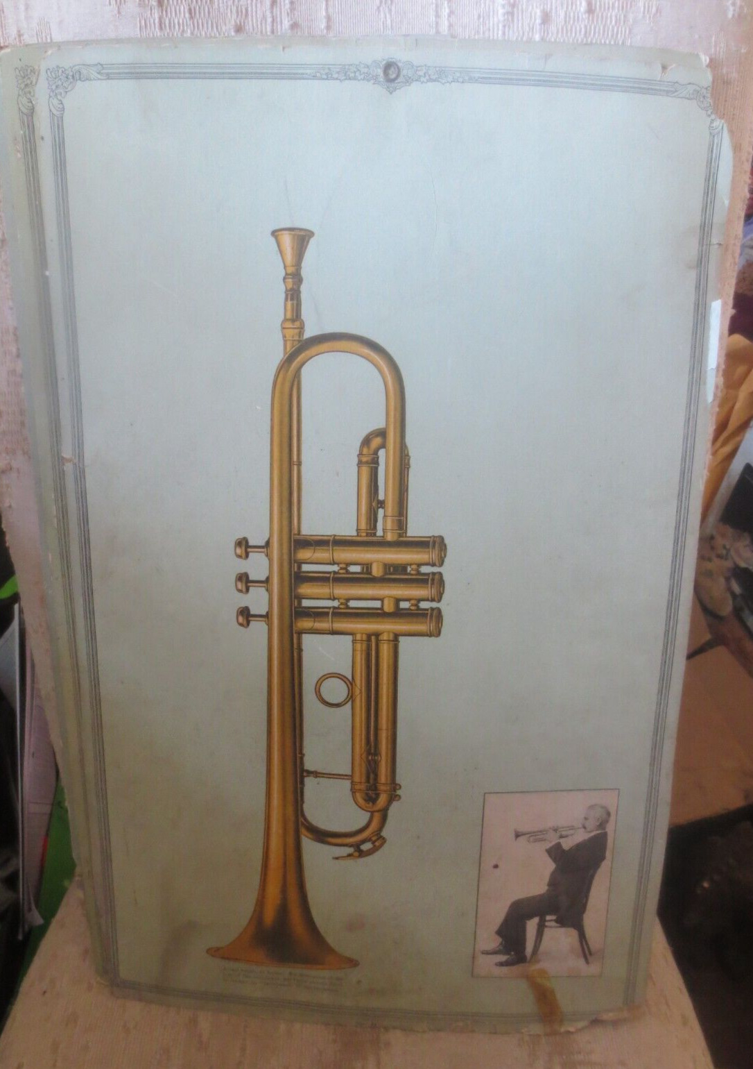 1931 Vtg RCA Victor Instrument Poster 22 x 14 Trumpet Advertising