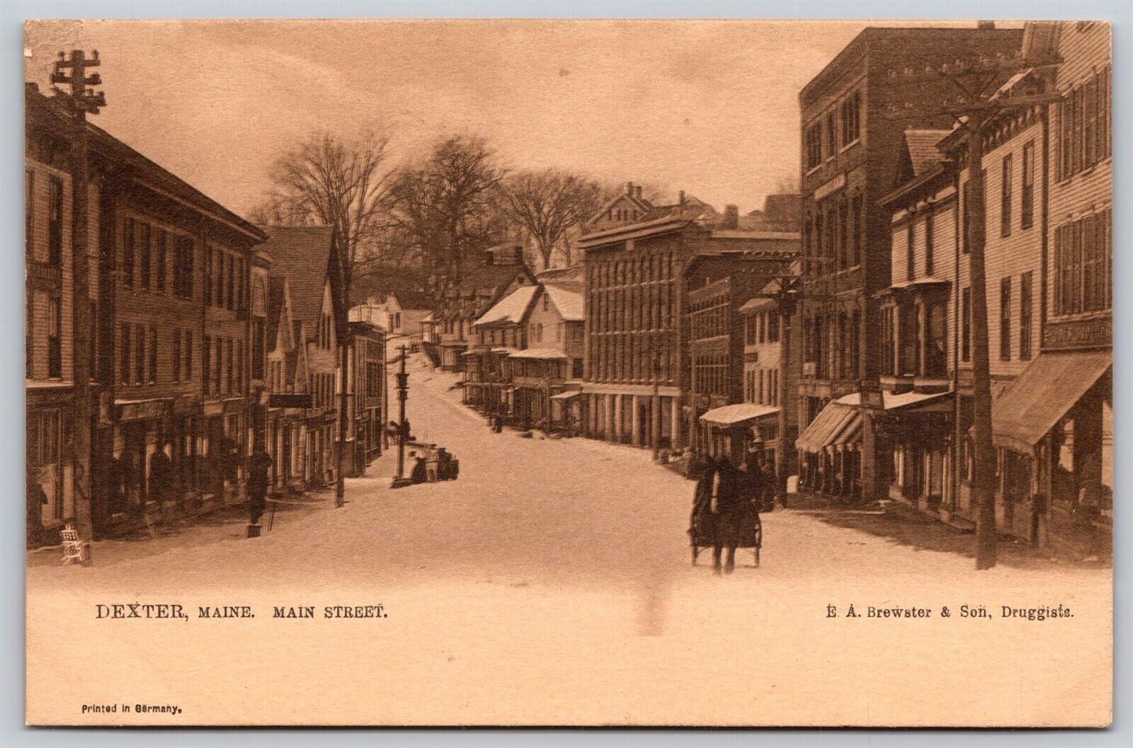 Postcard Main Street, Dexter, Maine Tuck #2387 L170