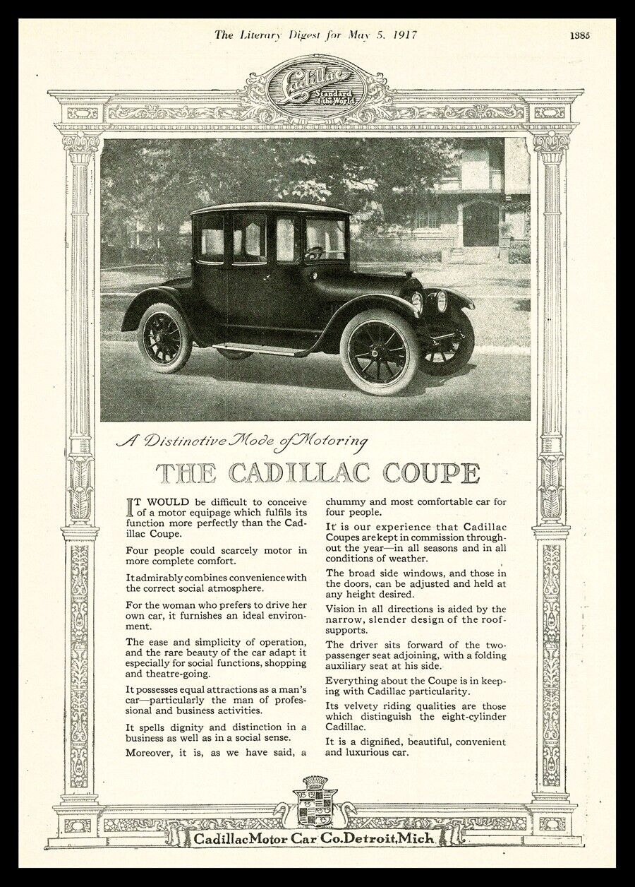 1917 Cadillac Original Magazine Ad