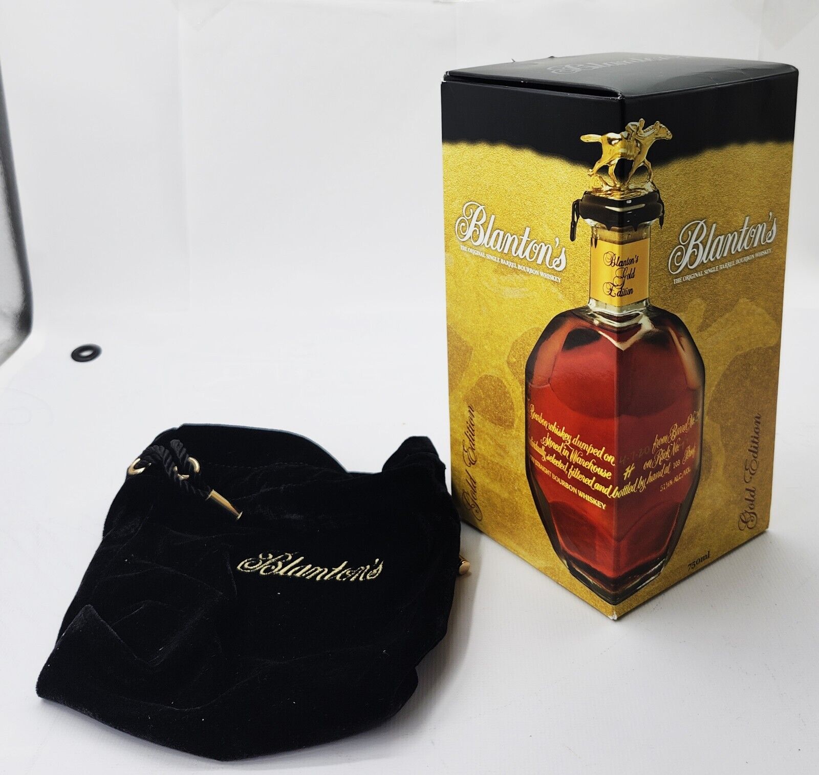 Blanton's Gold Edition Box & Bag Gift Display Set Bourbon Whiskey Collection