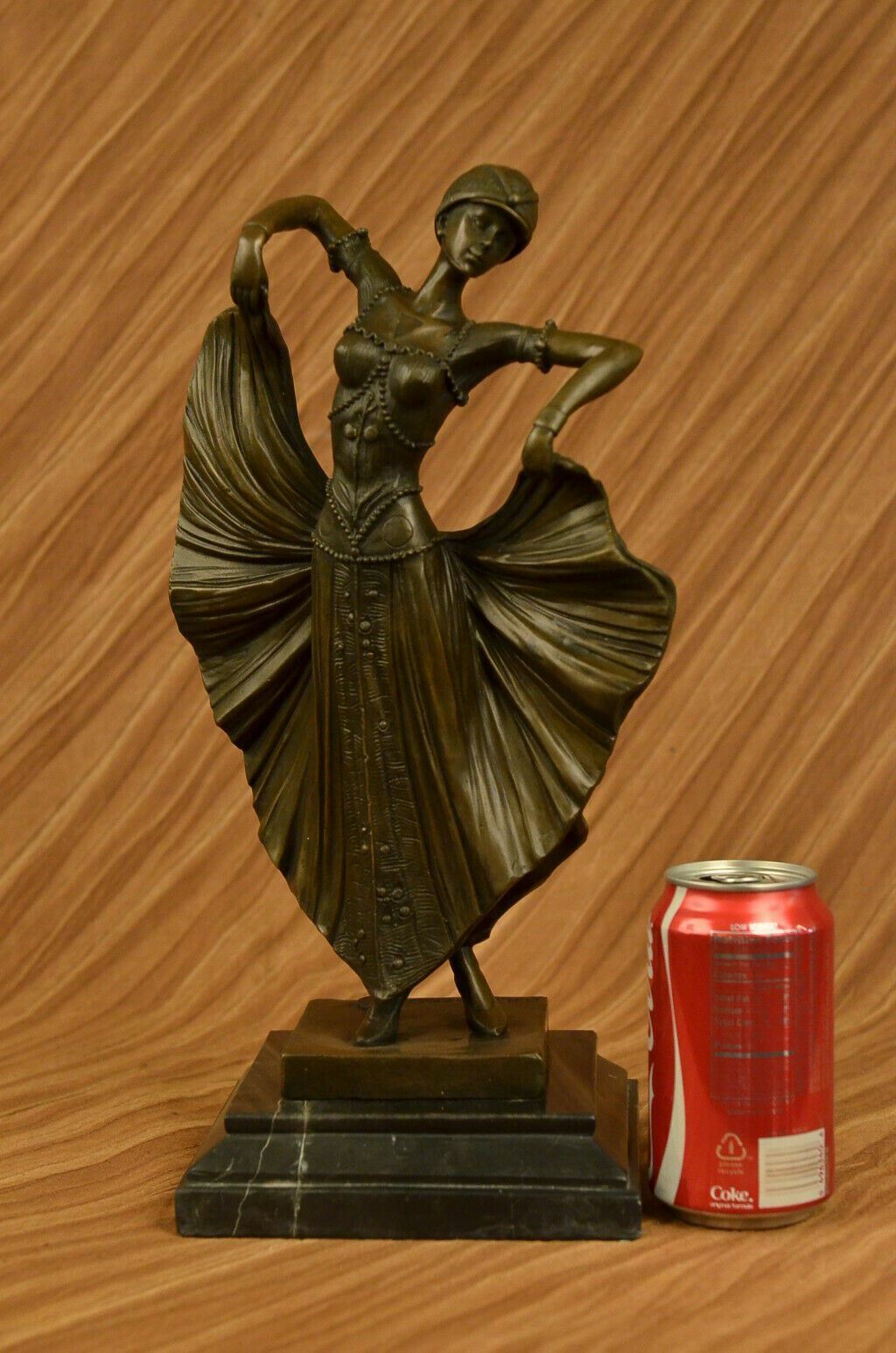 D.H.Chiparus Bronze Statue, Classic Art Deco Dancer Bronze Sculpture Figure Sale