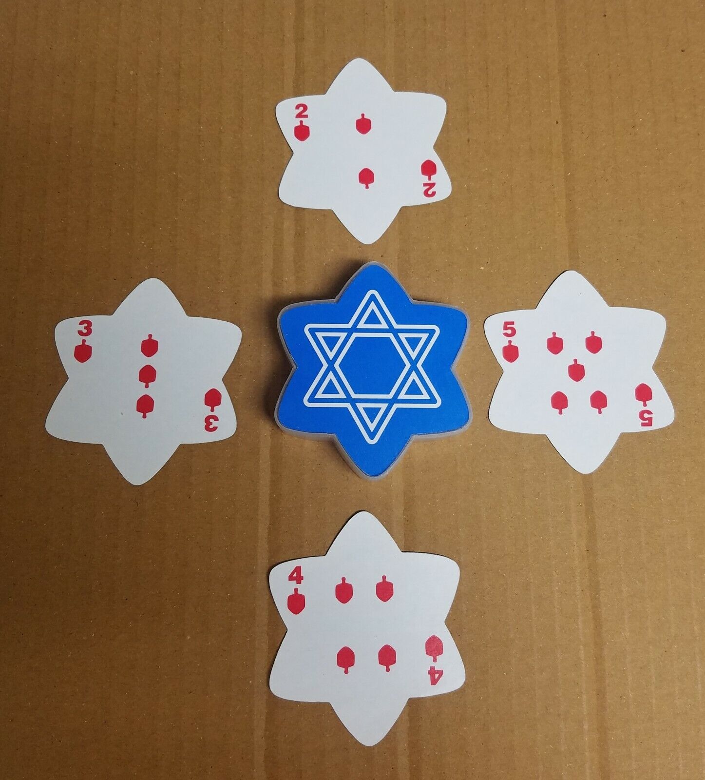 Vintage Jewish Blue Star of David Playing Cards
