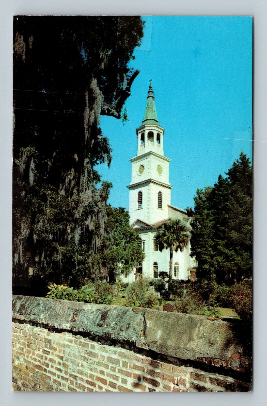 Beaufort SC, St Helena Episcopal Church, South Carolina Vintage Postcard