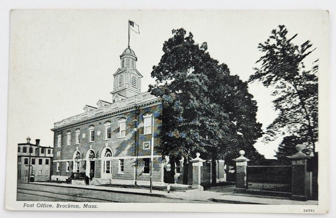 Post Office Brockton Massachusetts MA Vintage CURT TEICH Postcard