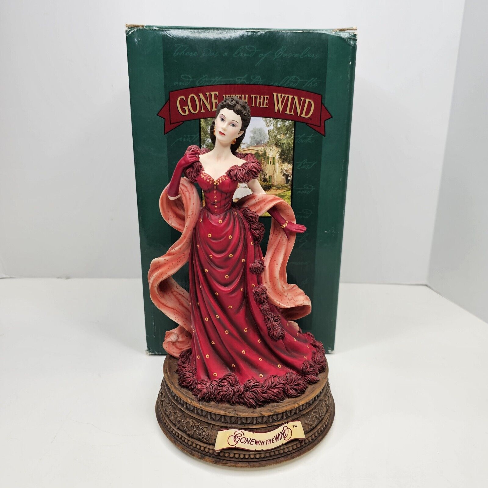 Gone with the Wind Scarlett O\'Hara Red Dress Figurine San Francisco Music Box Co