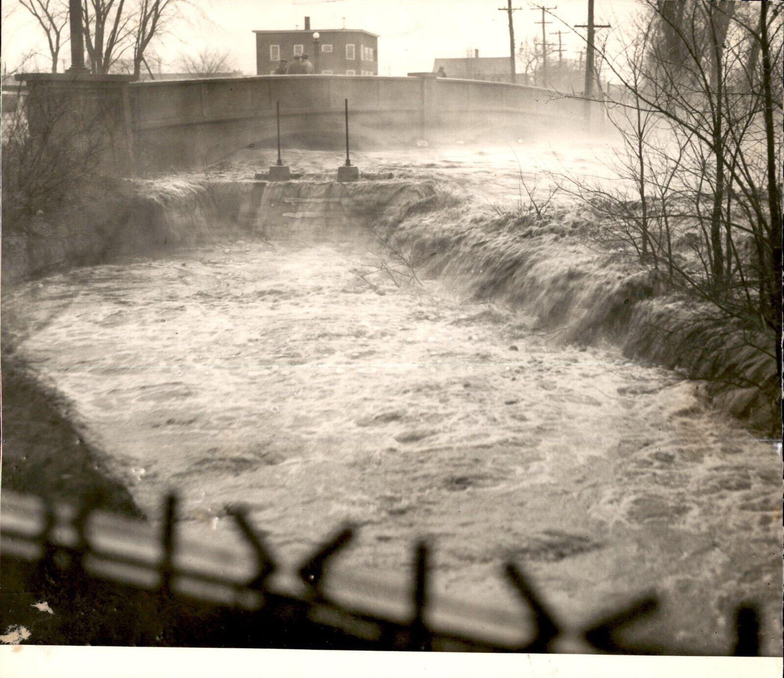LD287 1936 Original Photo FITCHBURG MASSACHUSETTS Historic Catastrophic Flood