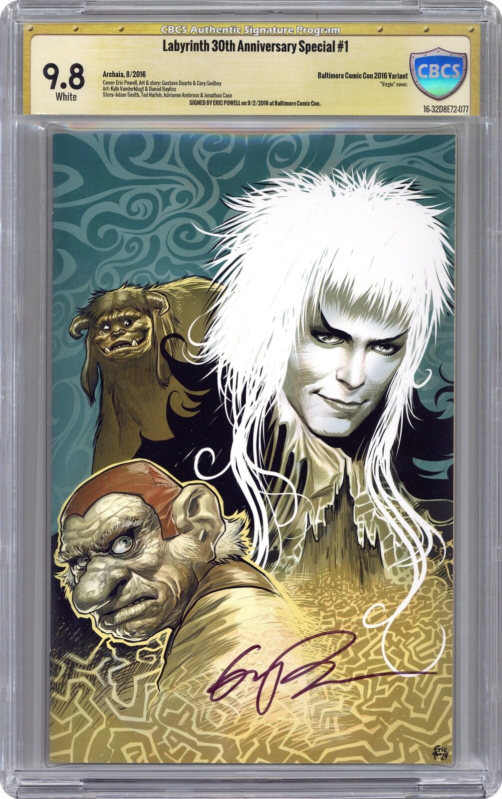 Labyrinth 30th Anniversary Special 1BCC CBCS 9.8 SS Eric Powell 2016