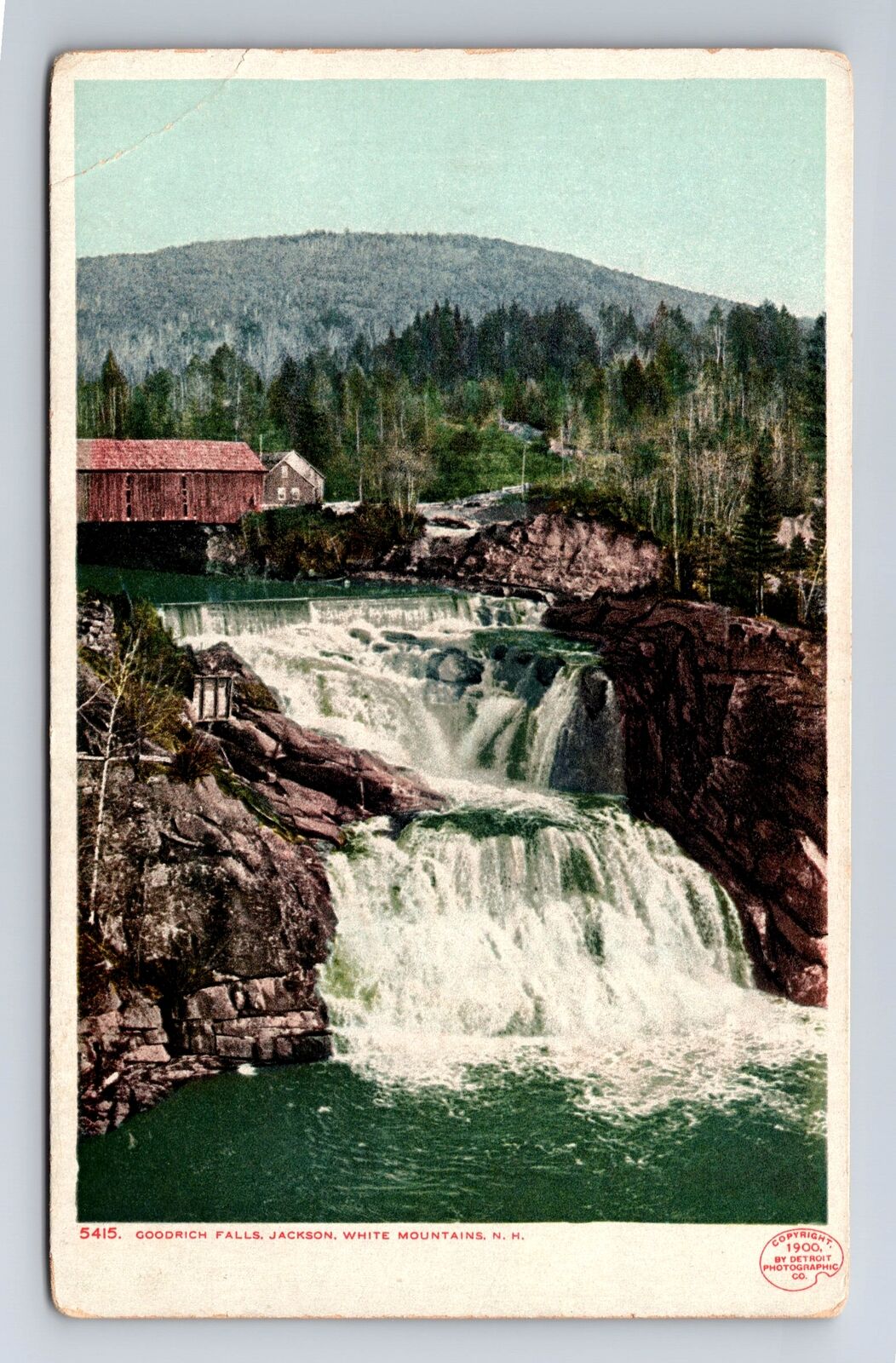 Jackson NH-New Hampshire, Goodrich Falls, White Mountains Vintage c1909 Postcard