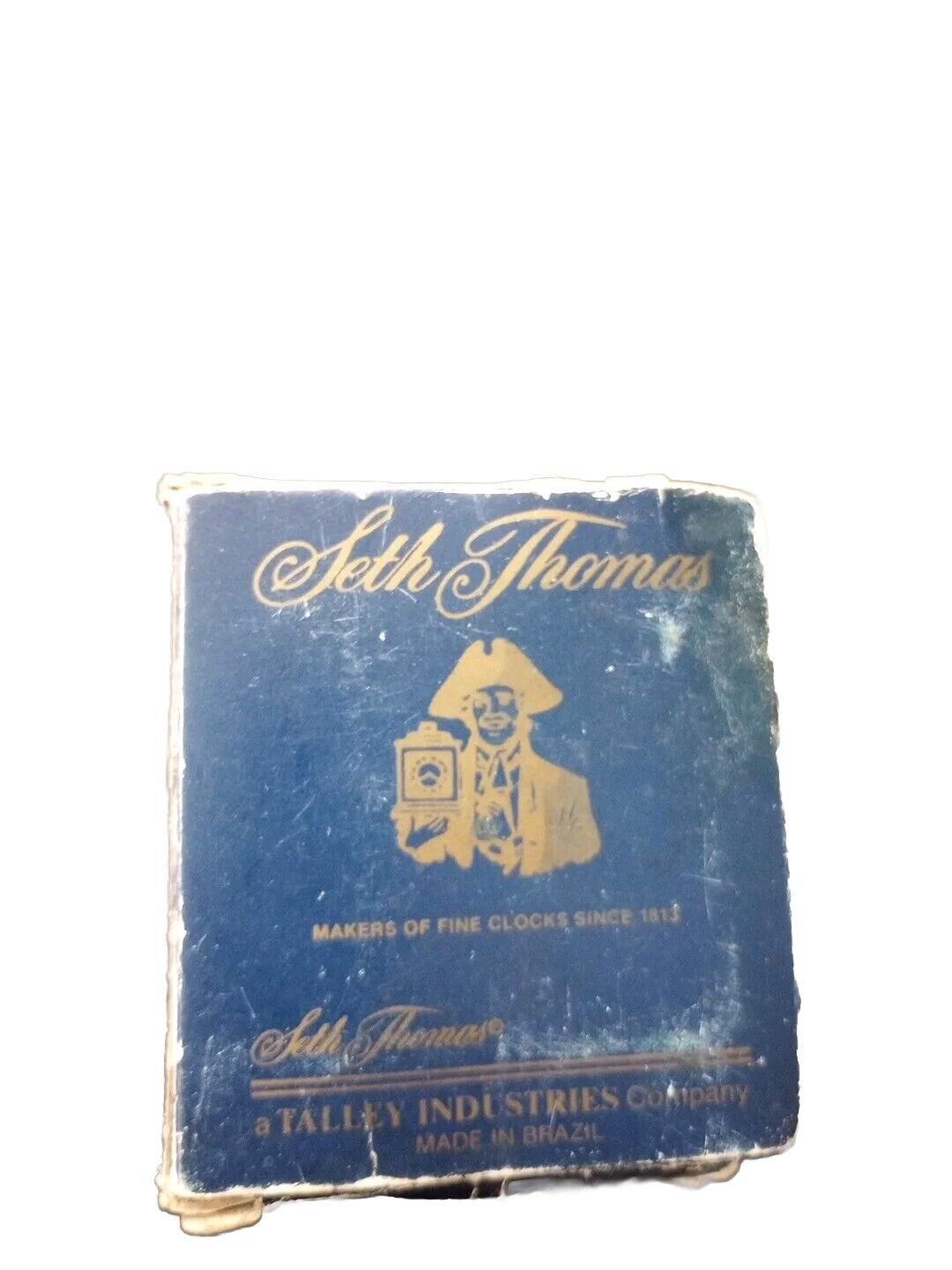 Vintage Seth Thomas Travel Alarm Clock Brown Luminous Dial Art Deco Orig Box