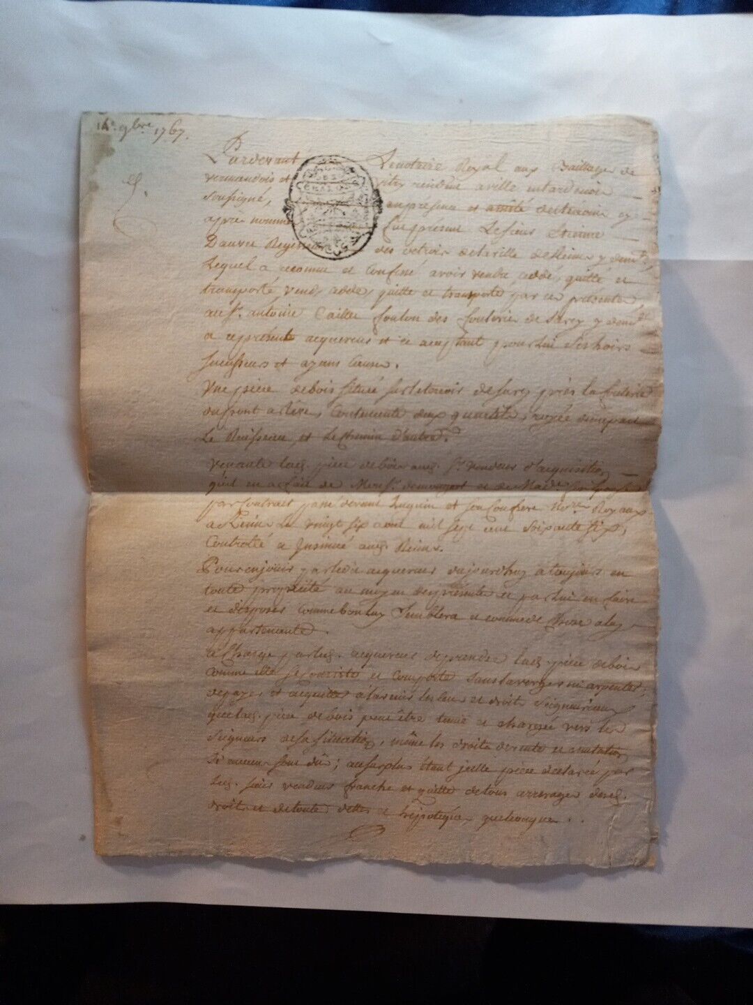 1700s Document Paper Vintage Old Note Letter Antique Ephemera 1767 IOU Payment