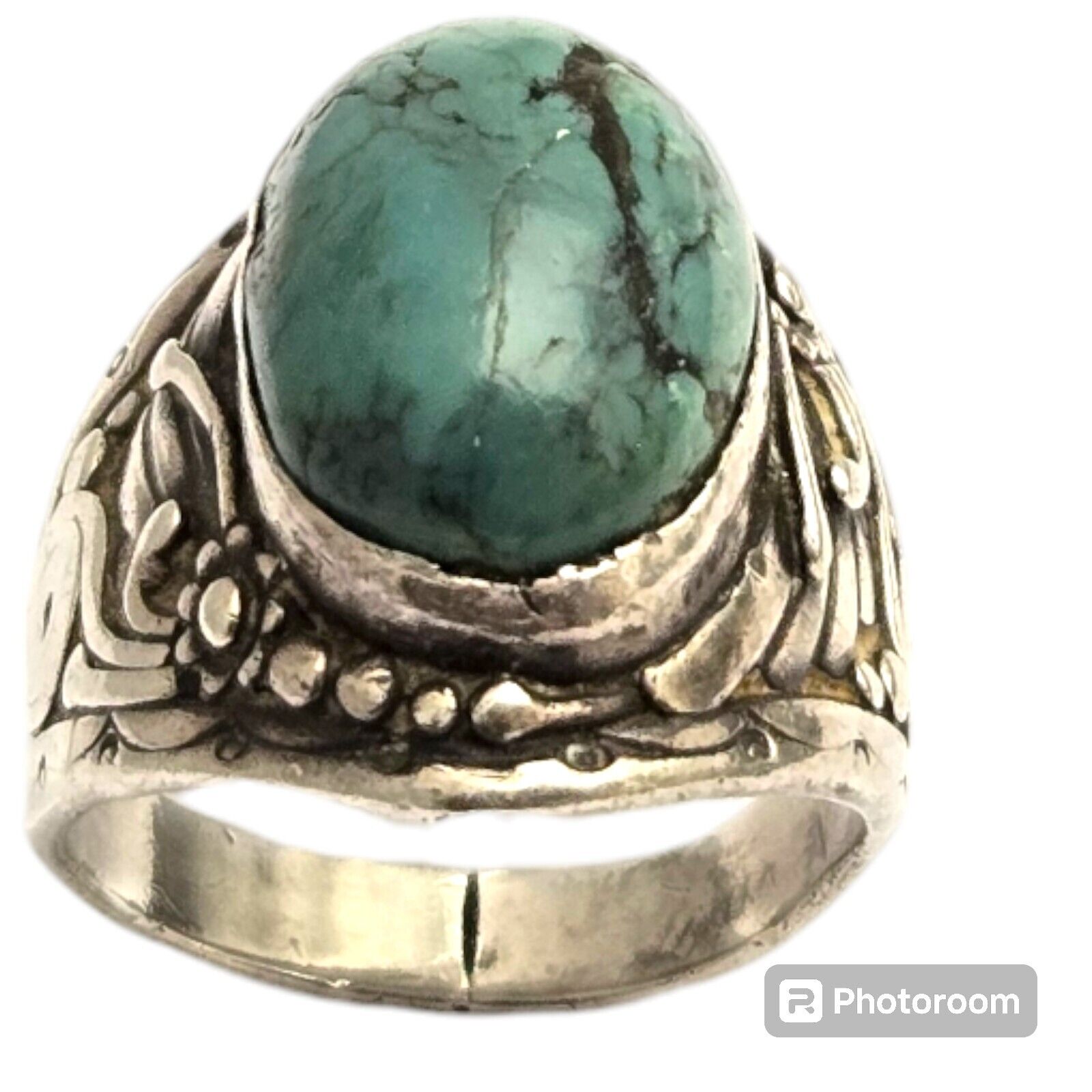 ONE OF THE BEST Ben Chee NAVAJO DRY CREEK TURQUOISE STERLING SILVer Ringsz10