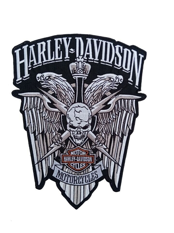 HARLEY DAVIDSON  MOTORCYCLE WINGS SKULL LARGE 12\