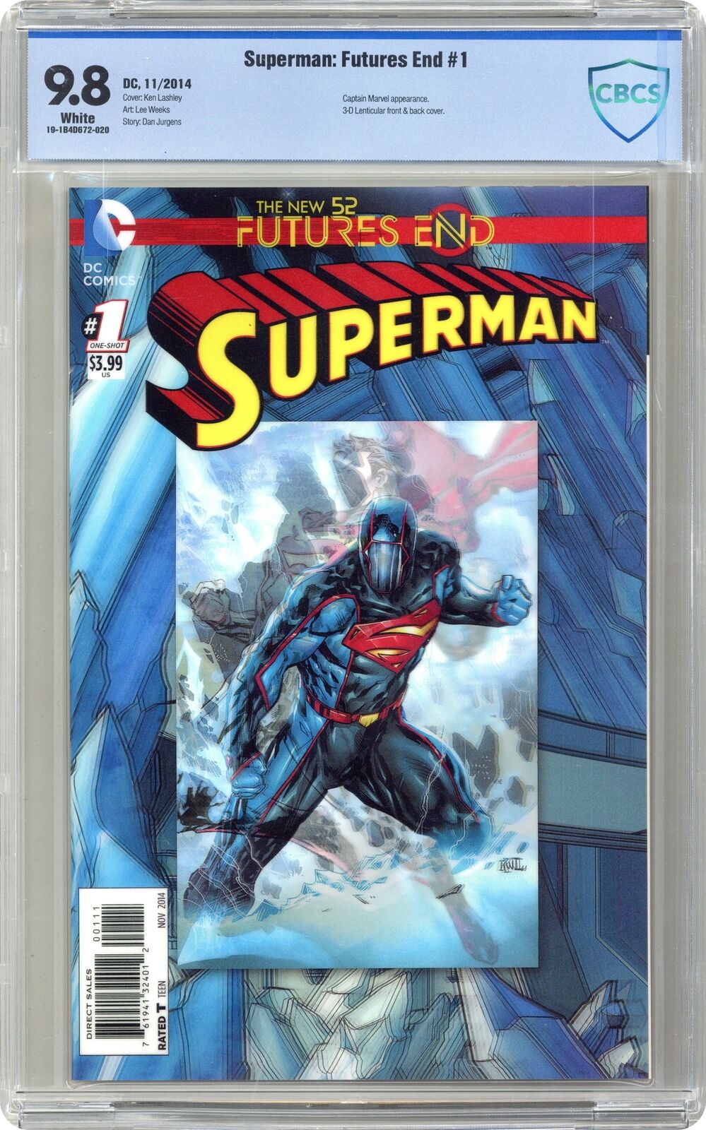 Superman Futures End 1A Lashley 3-D CBCS 9.8 2014 19-1B4D672-020